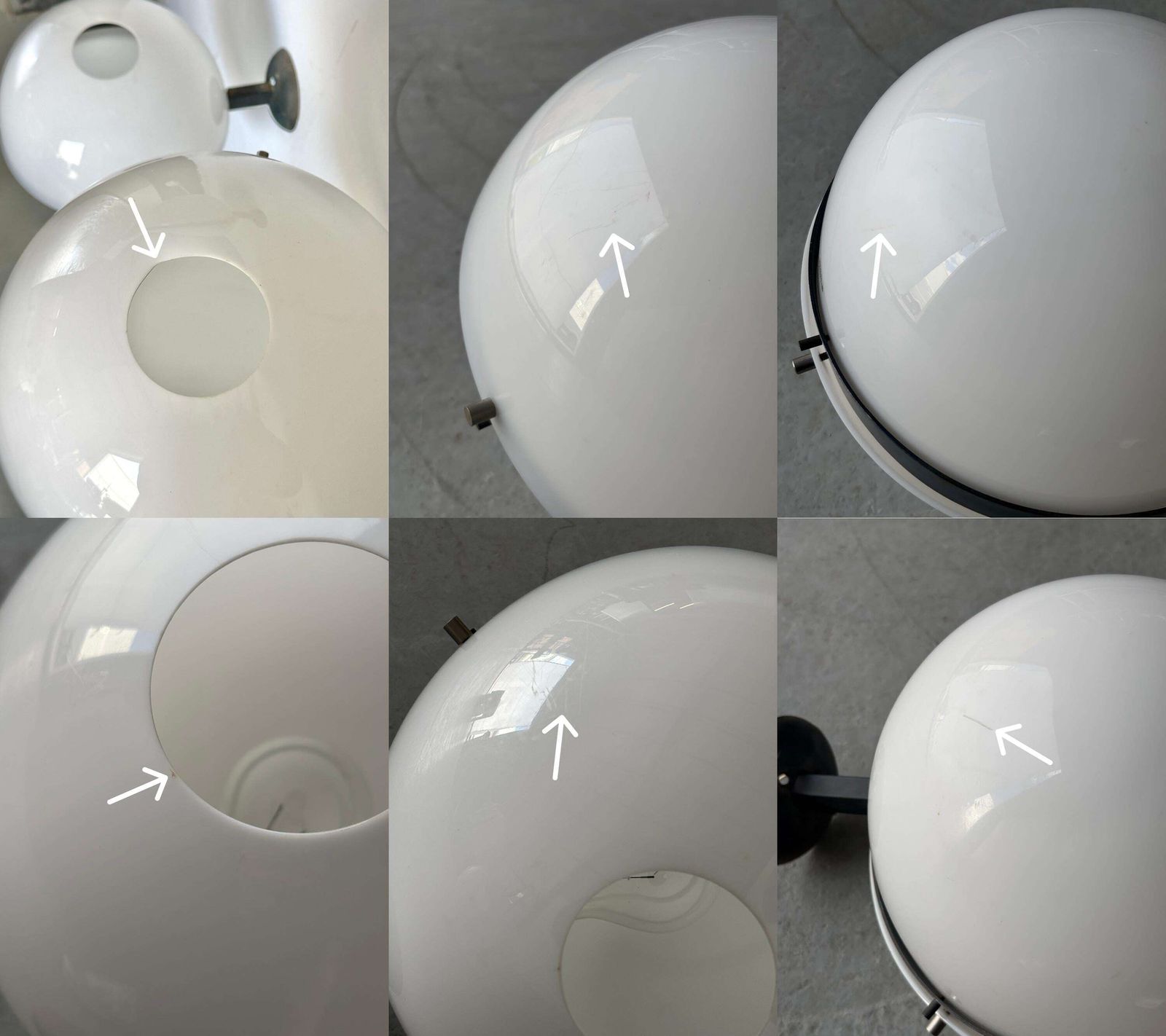 Lighting Set Of 4 Italian Space Age Globe Wall Lamps By Harvey Guzzini, 1960s photo