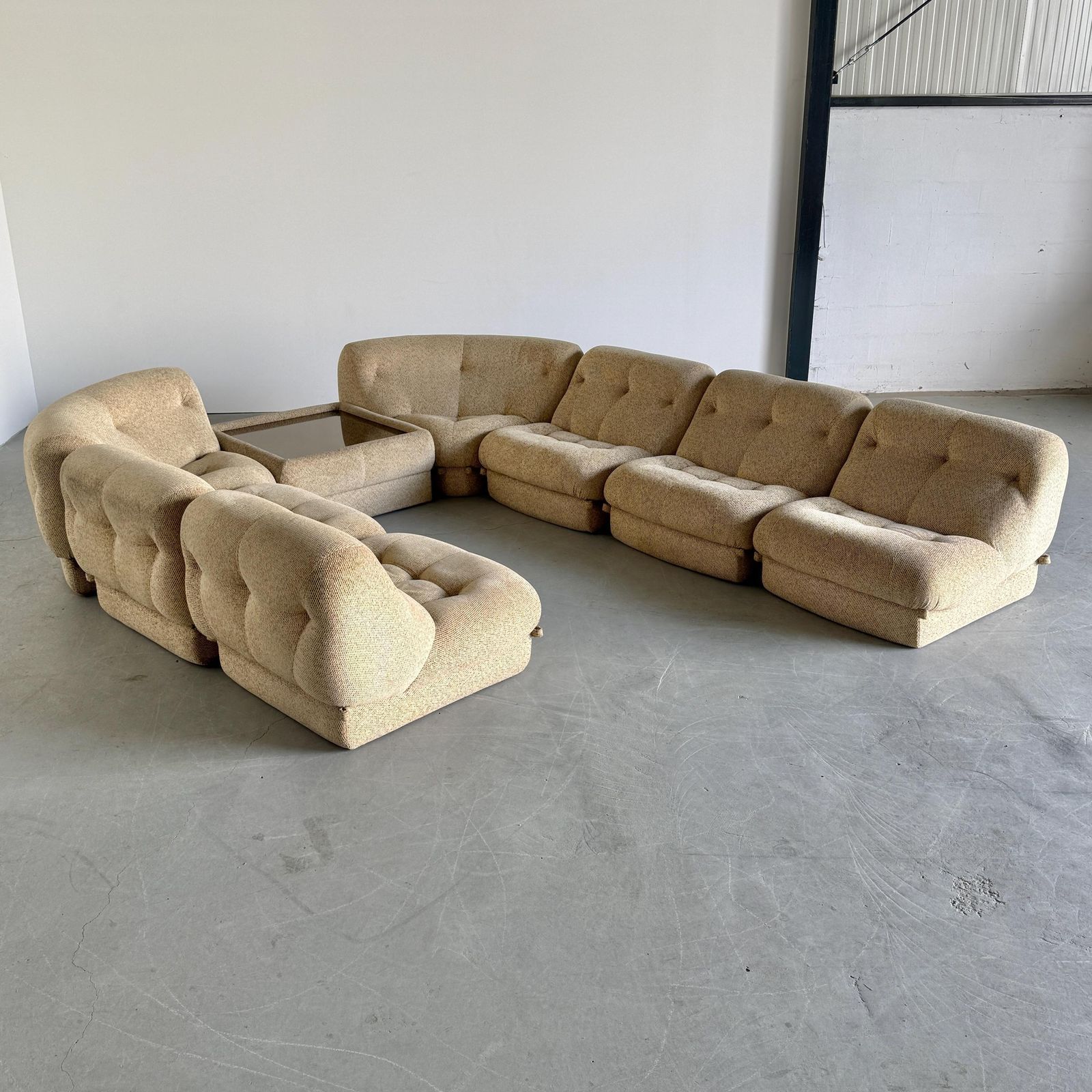 Reserved Large Mid Century ‘Nuvolone’ Modular Sofa Or Living Room Set By Rino Maturi For Mimo Padova, 1970s Italy photo furniture