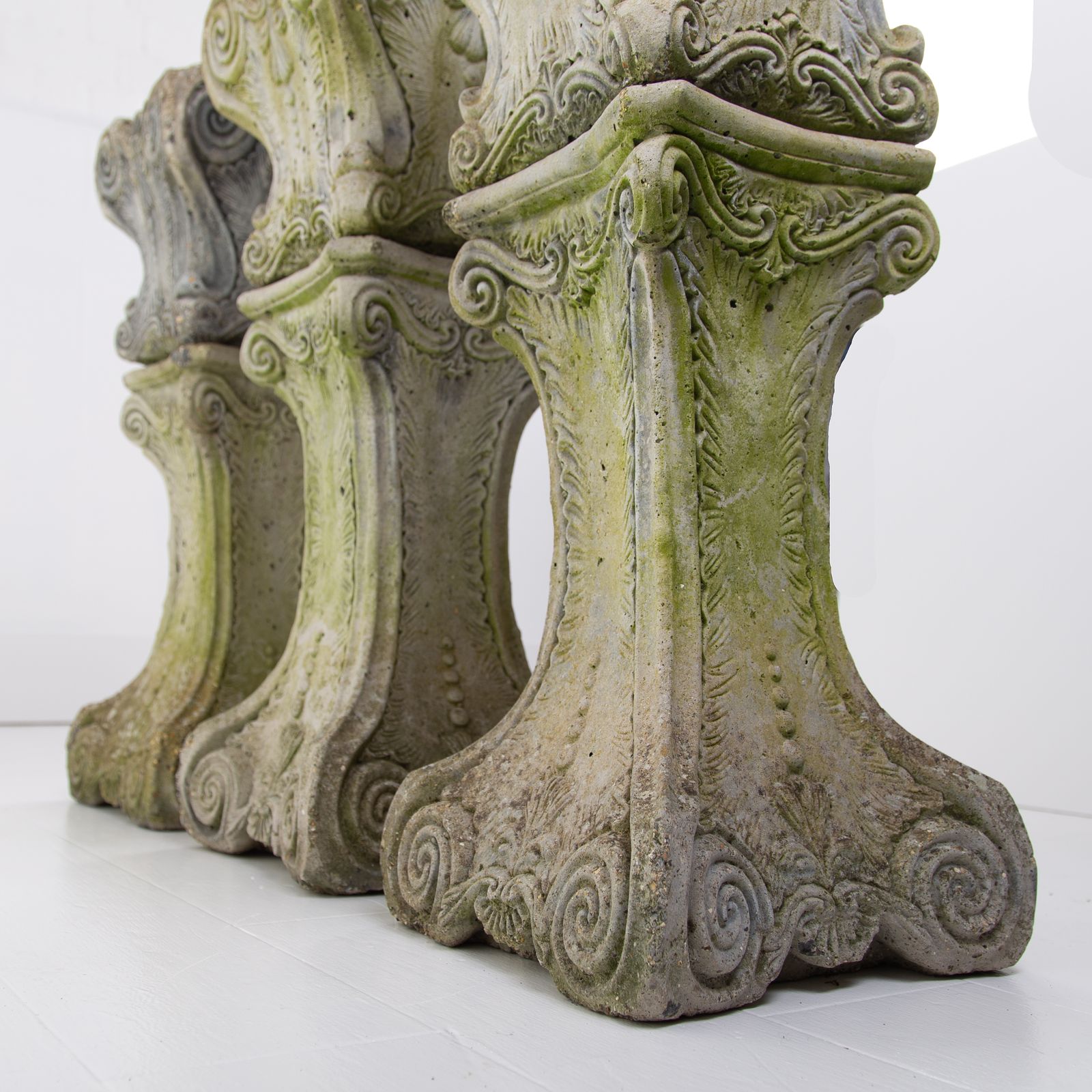 Set Of 3 Mid Century Highly Decorative Planters On Plinths photo buy
