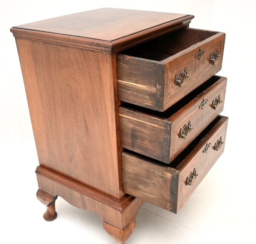 Antique Burr Walnut Chest On Legs photo 813.0