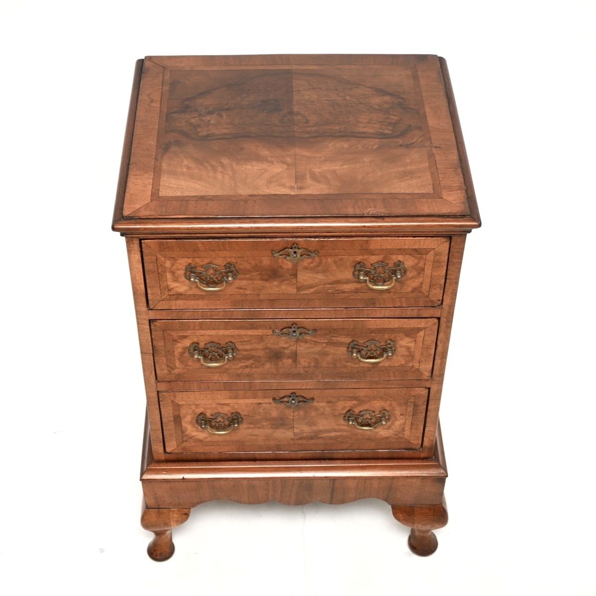 Antique Burr Walnut Chest On Legs photo vinterior