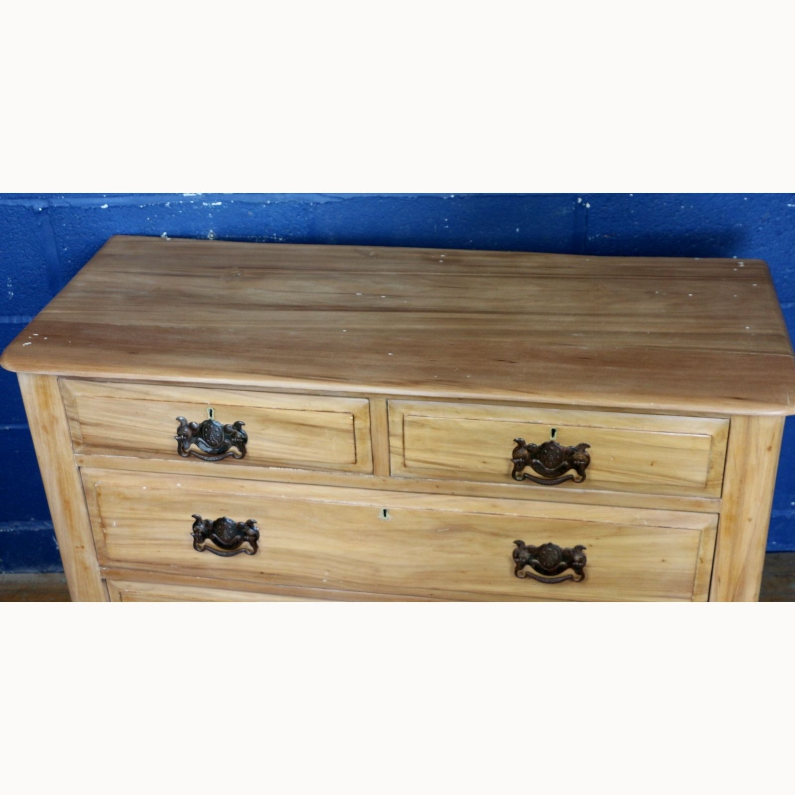 A Victorian Light Walnut Two Over Two Chest Of Drawers photo furniture