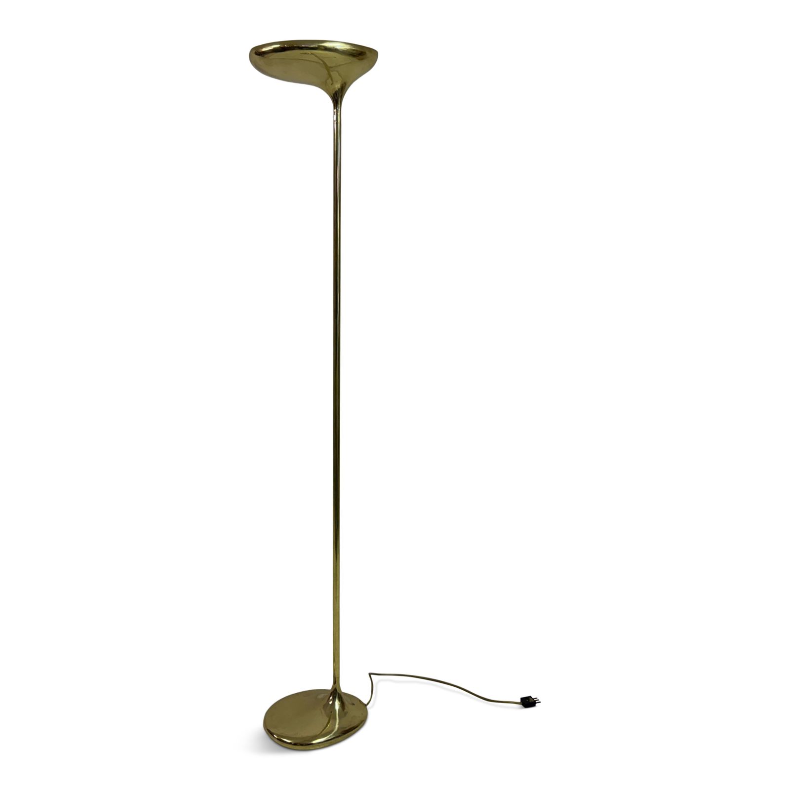 1970s Sculptural Italian Brass Floor Lamp By Santoni