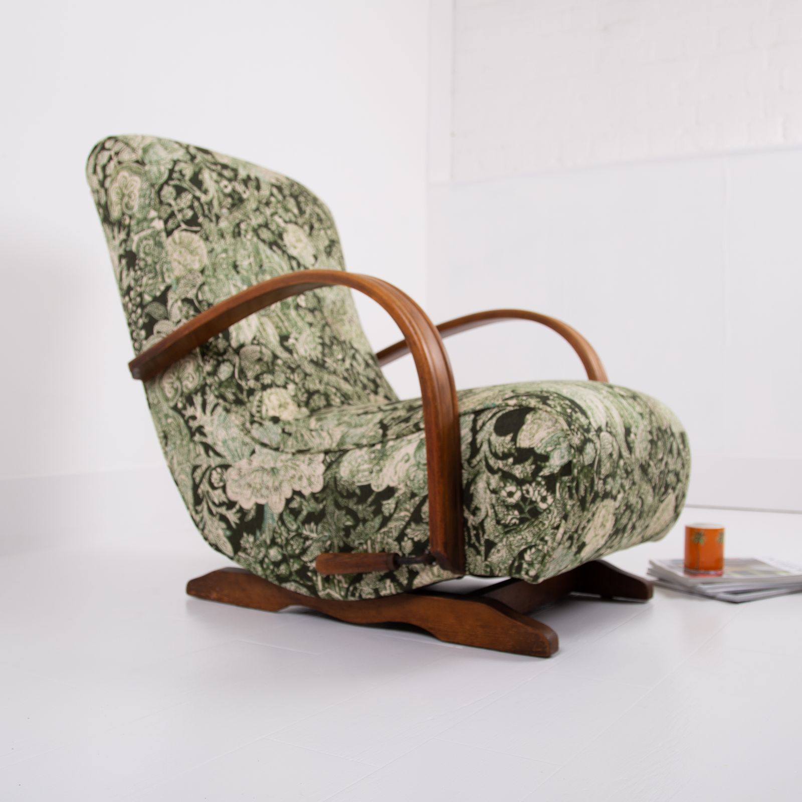 Art Deco Bentwood Armchair New Liberty Upholstery C1930 photo Furniture