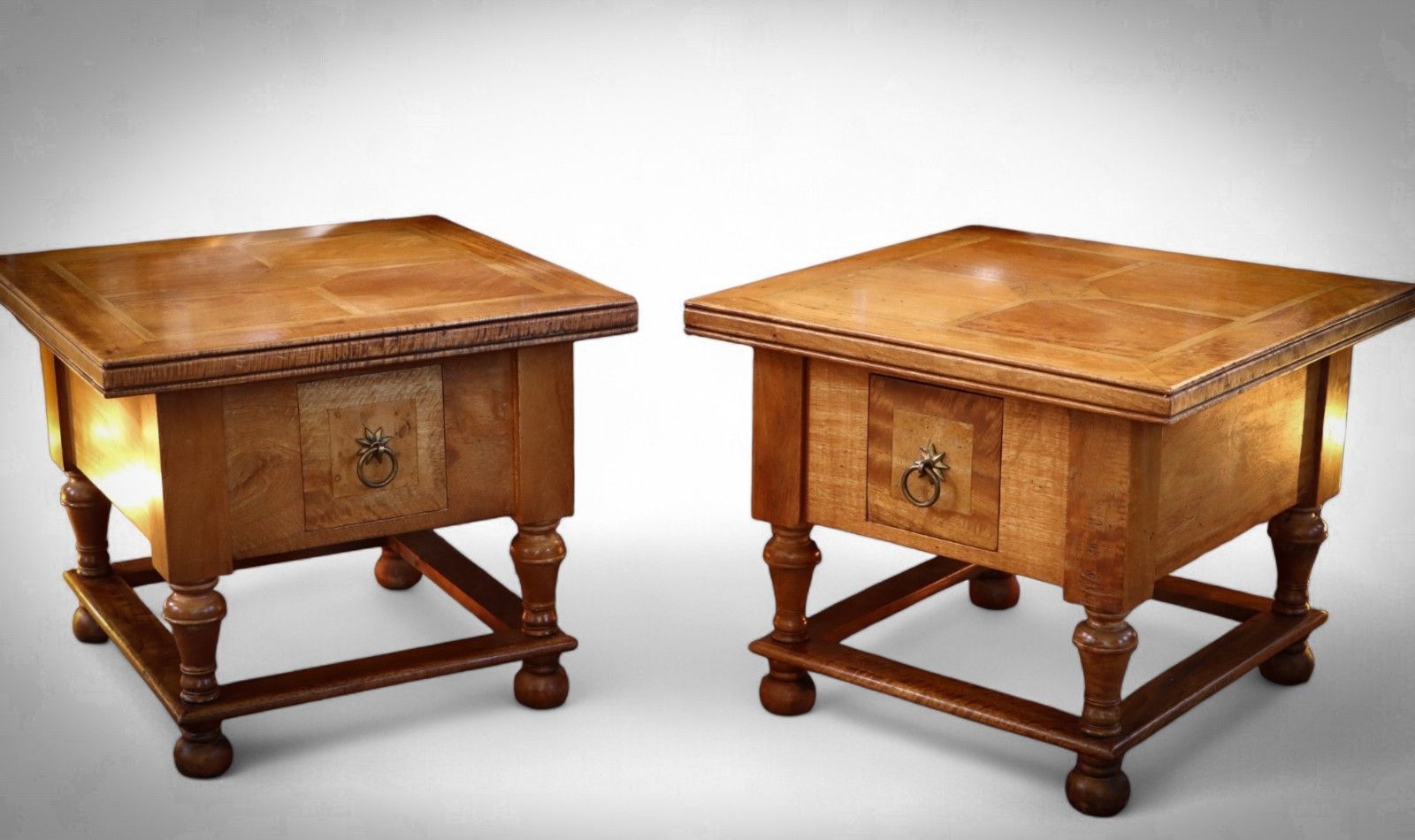 Stunning Pair Barker And Stonehouse Flagstone Bedside Tables Side Tables Wood 🚚