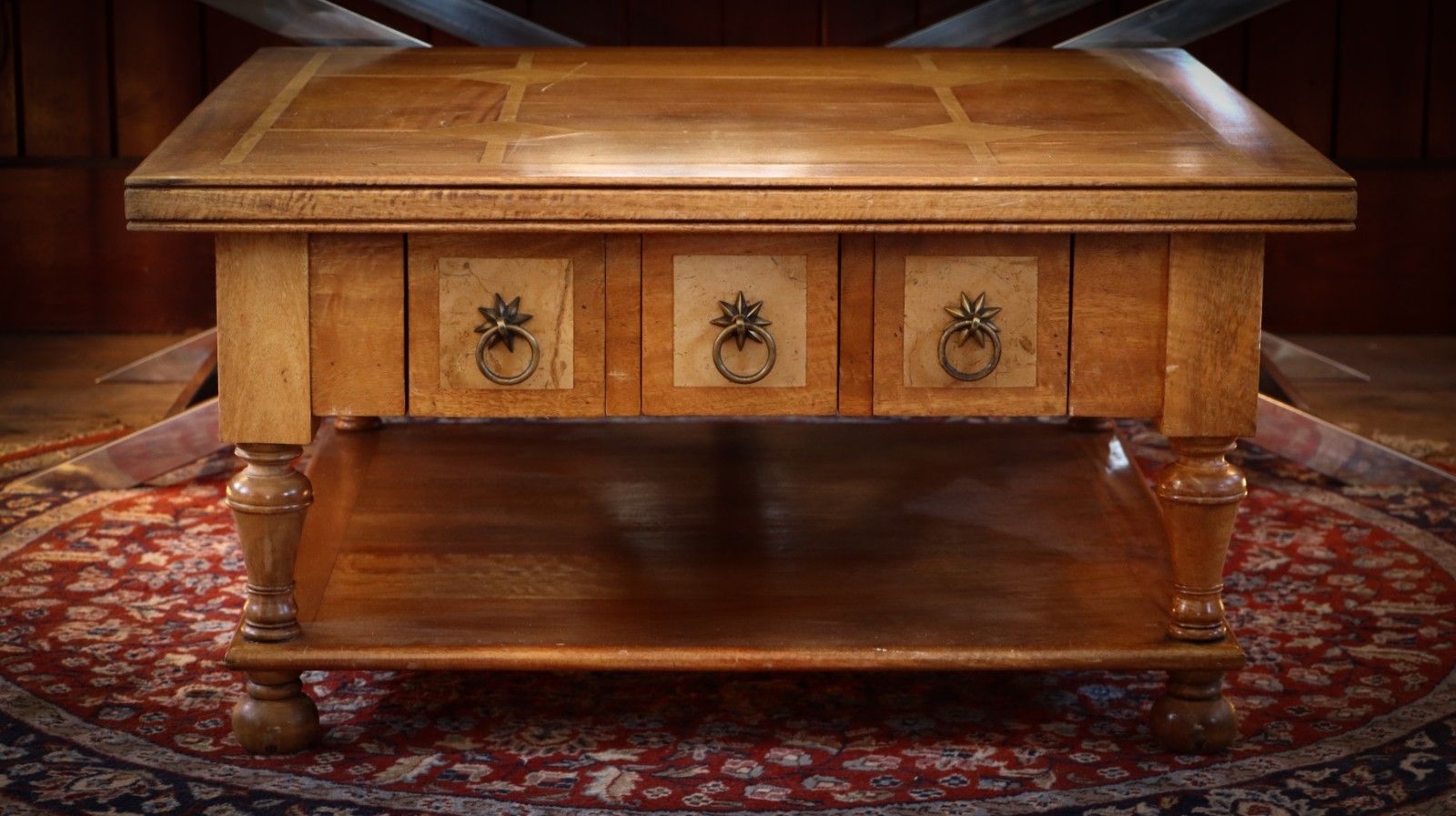 Stunning Barker & Stonehouse Flagstone Coffee Table Drawers Table Fruitwood 🚚🚚 photo vinterior