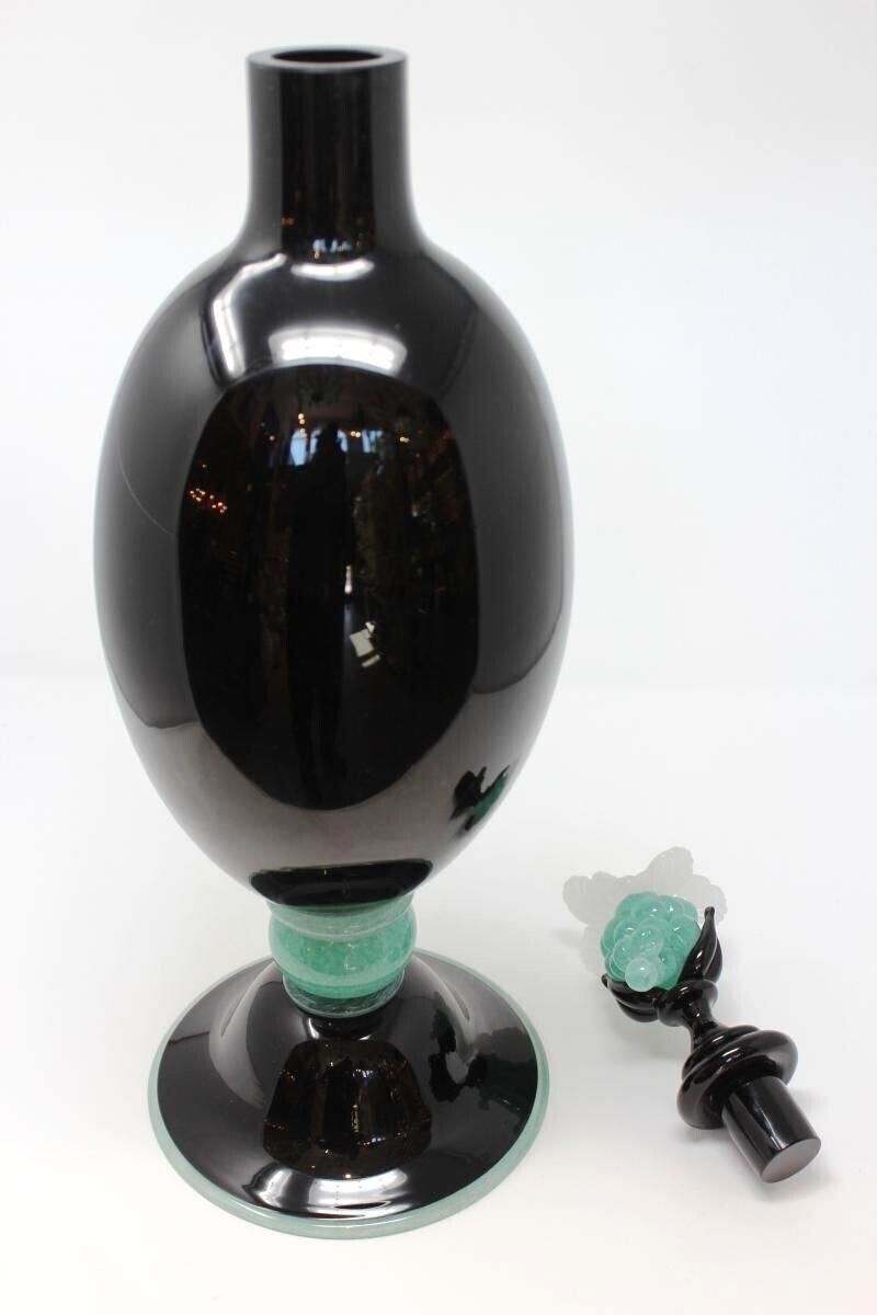 Gambaro & Poggi   Tall Murano Glass Vase With Stopper photo Home Decor