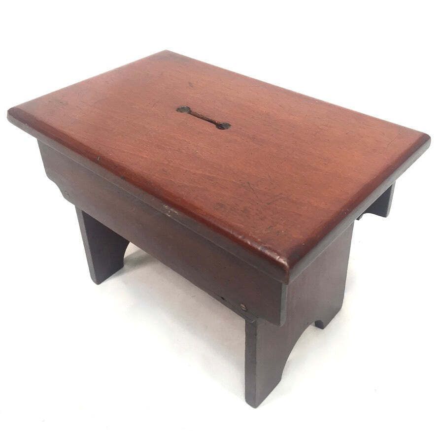 Antique Wooden 20th Century Money Box / Collection Box / Treen / Miniature Table photo 65.0