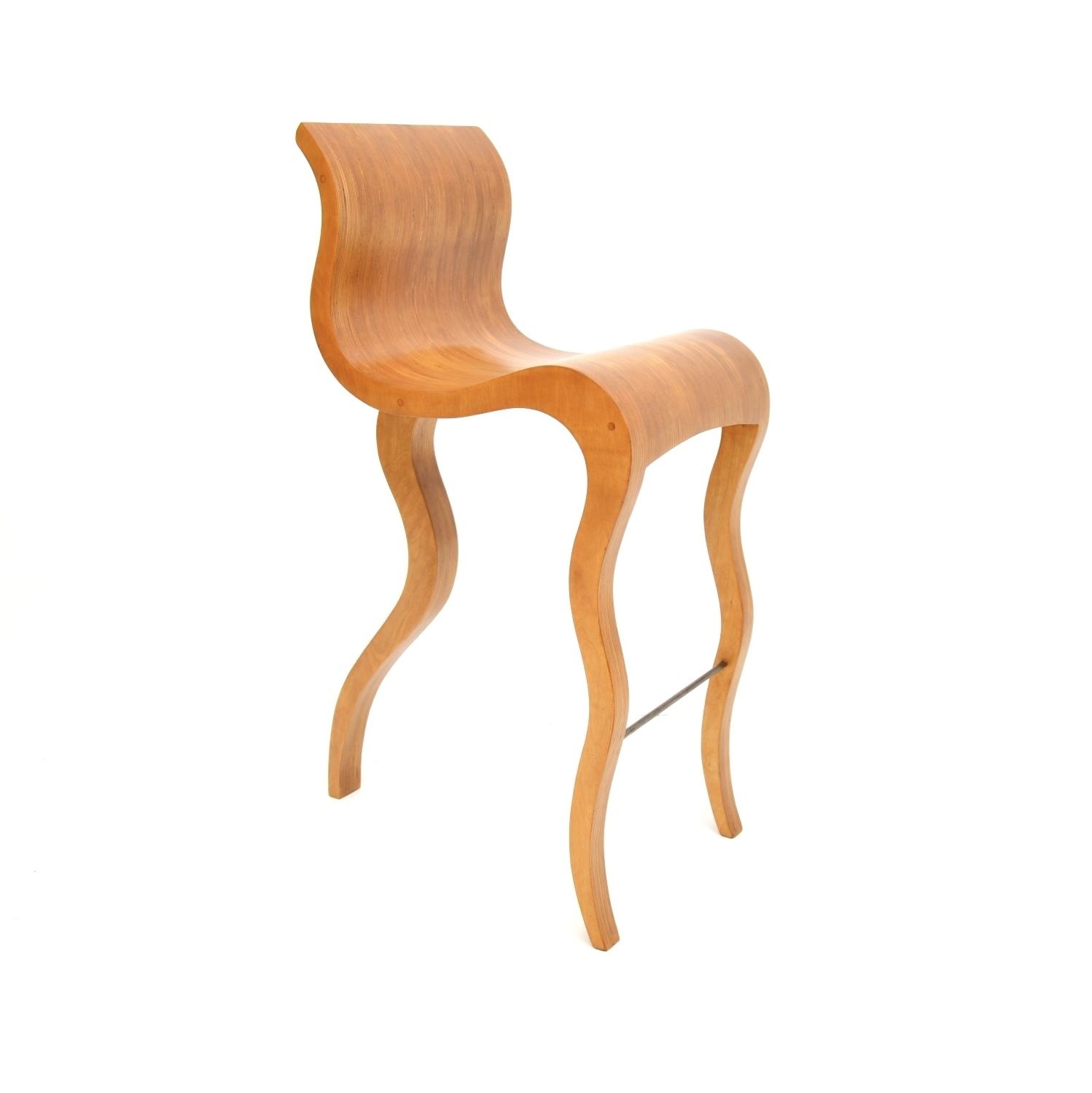 Vintage Laminated Sculptural Bar Stool