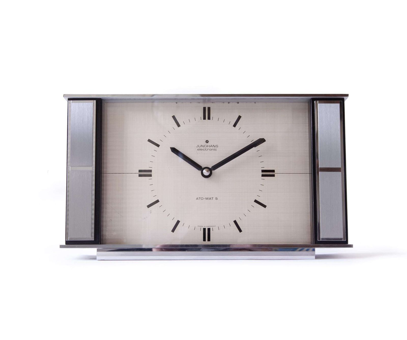 Elegant 1960s Junghans Desk Clock Mid Century Modern Space Age Table Atomic Germany Mcm Mantel Shelf