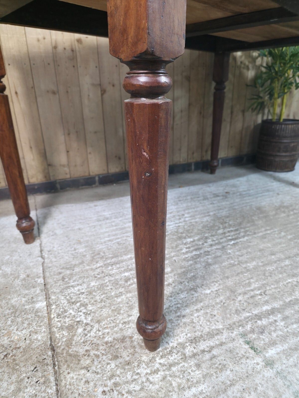 Vintage Antique Colonial Indian Hardwood Wooden Dining Table Kitchen Island photo buy