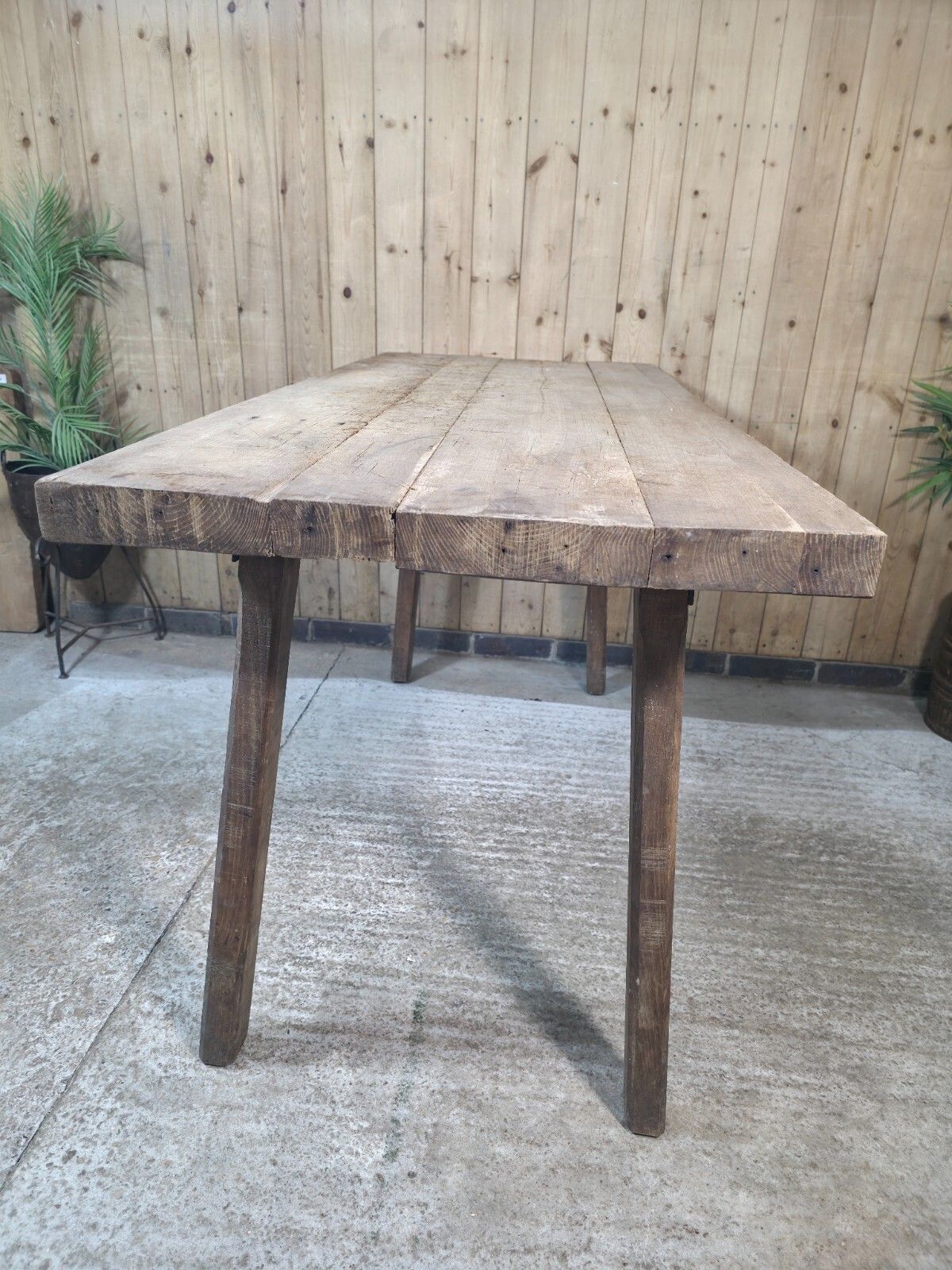 photo for sale Old Antique Primitive Rustic Hungarian Wooden Butchers Prep Table Kitchen Island