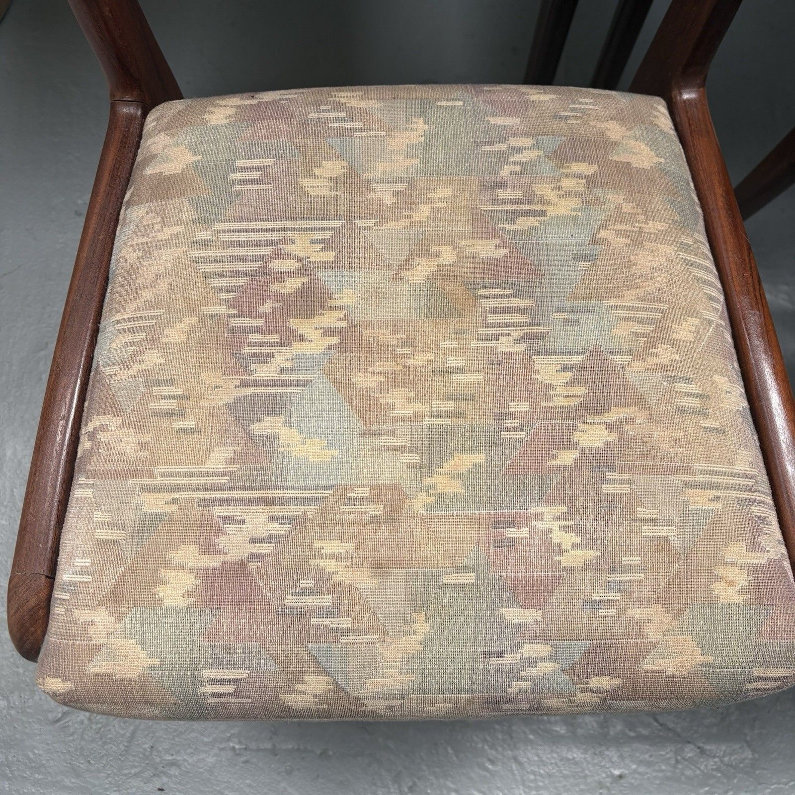 photo for sale 4 Vintage Mcm Ladderback 1970s G Plan Teak Afromosia Dining Chairs
