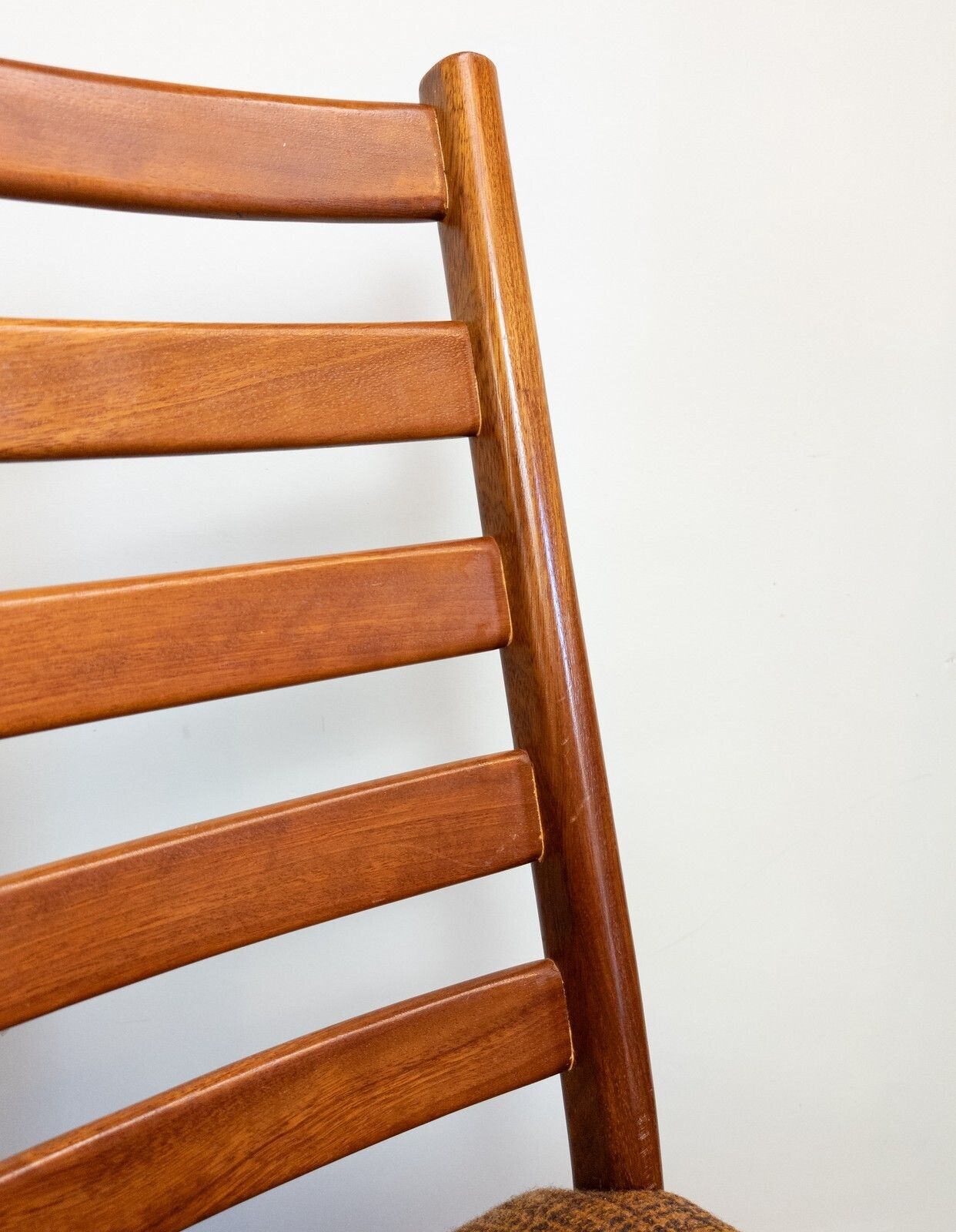 photo furniture Vintage Mid Century Danish Teak Set Of 4 Js S Large Ladder Back Dining Chairs