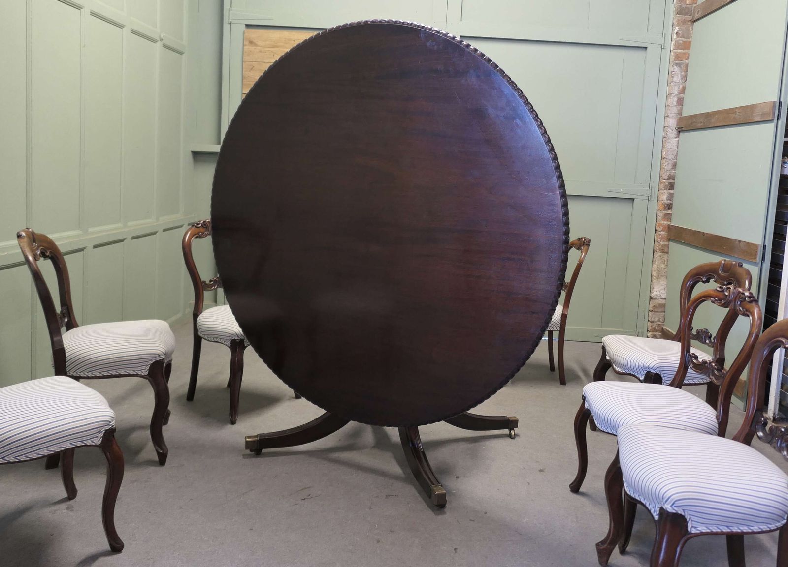 Large Centre Dining Table And 8 Chairs This Is An Outstanding Set, The Table Is Circular photo 3540.0
