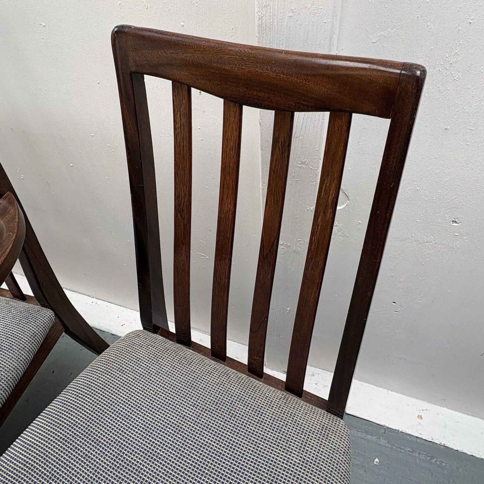 6 Vintage Mcm G Plan Fresco Slat Back Afromosia Dining Chairs photo Furniture