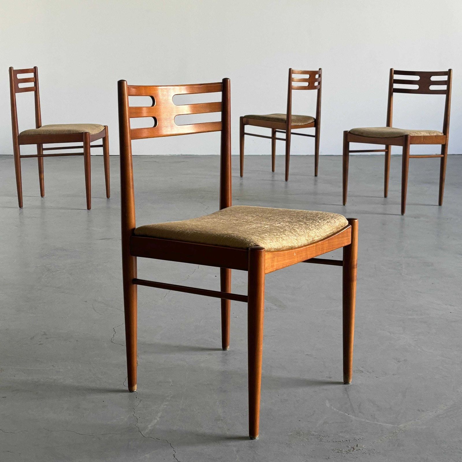 Set Of 4 Danish Mid Century Dining Chairs In Teak Wood, Scandinavian Design, 1970s photo furniture