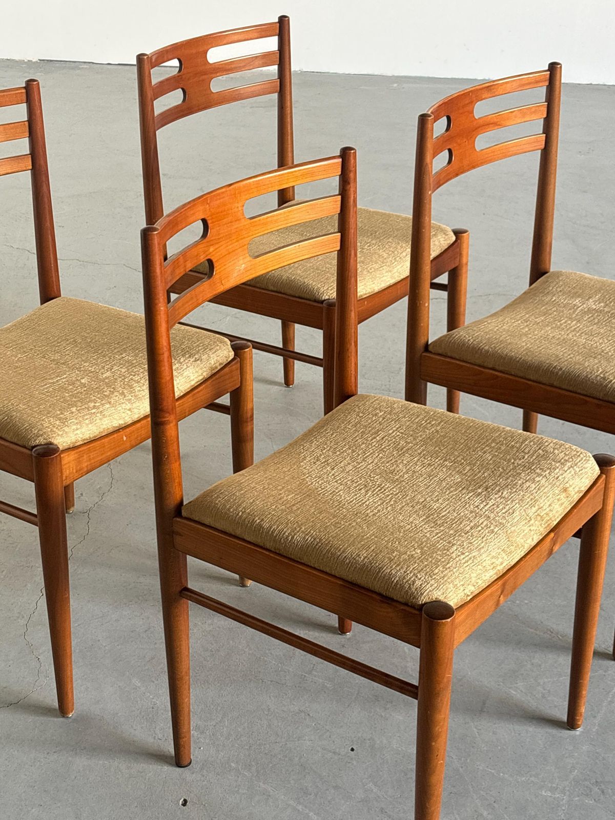 Set Of 4 Danish Mid Century Dining Chairs In Teak Wood, Scandinavian Design, 1970s photo buy