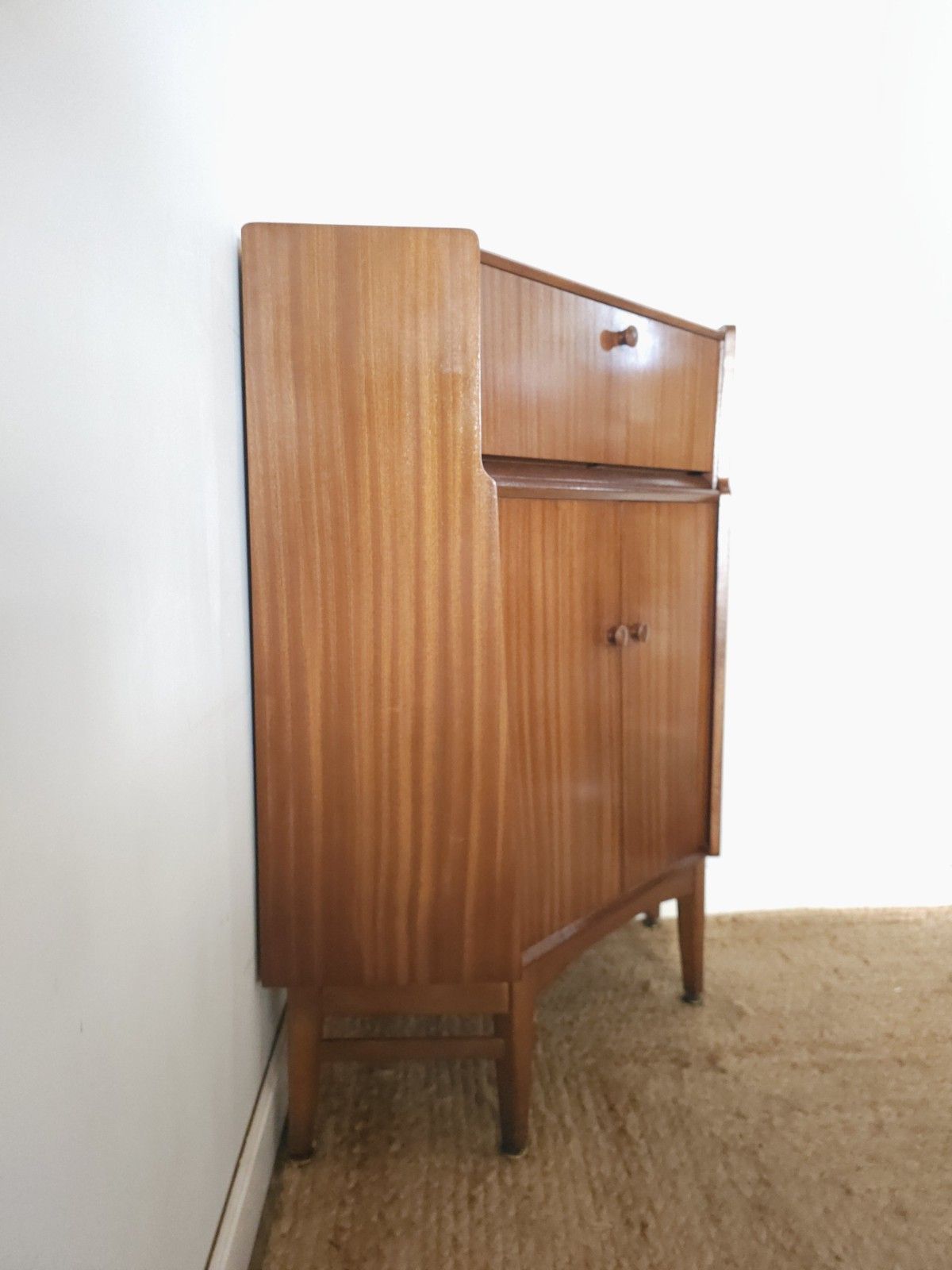 Nathan Bureau Mid Century Corner Desk Teak Home Office Storage Retro Delivery photo 185.0