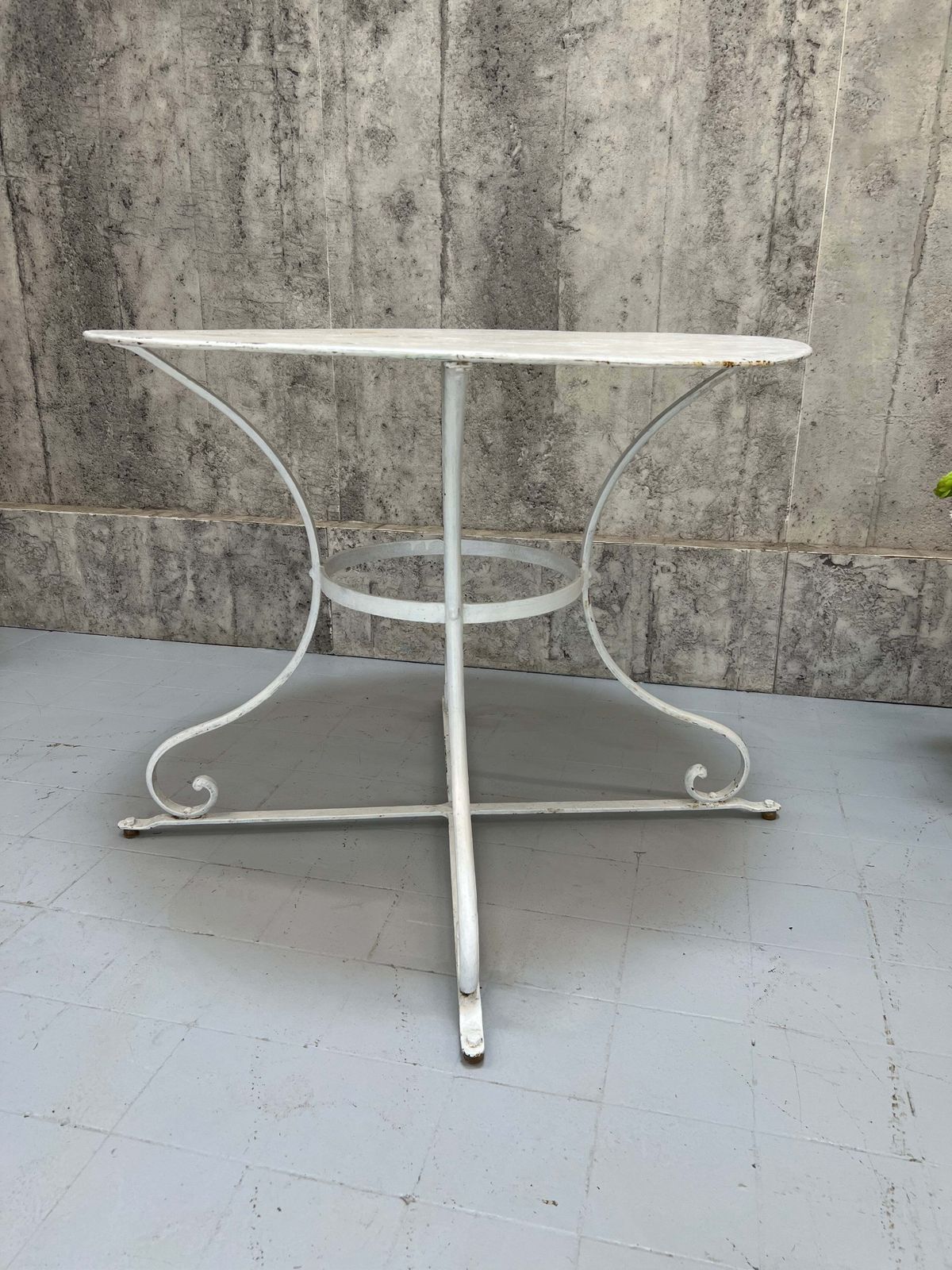 White Metal Garden Table photo vintage