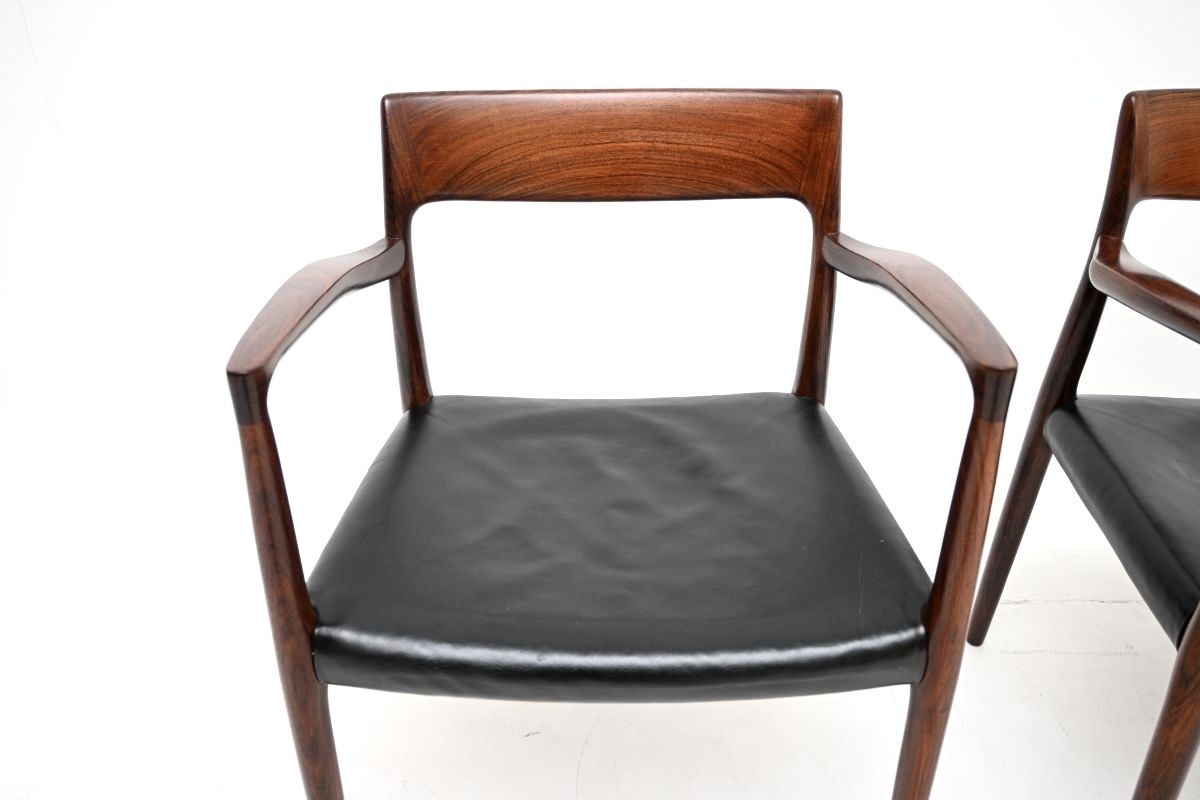 Pair Of Danish Vintage Rosewood Model 57 Chairs By Niels Moller photo vinterior