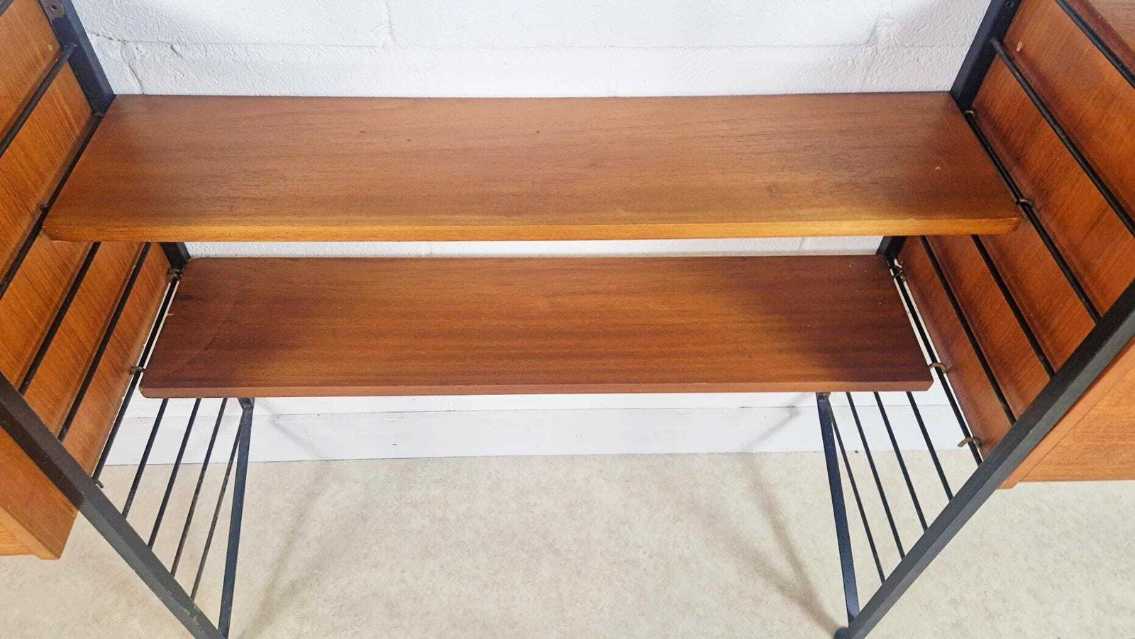 photo furniture Staples Ladderax Vintage 1960s Mid Century 3 Bay Danish Design Cabinet Sideboard Shelf System Pg160a