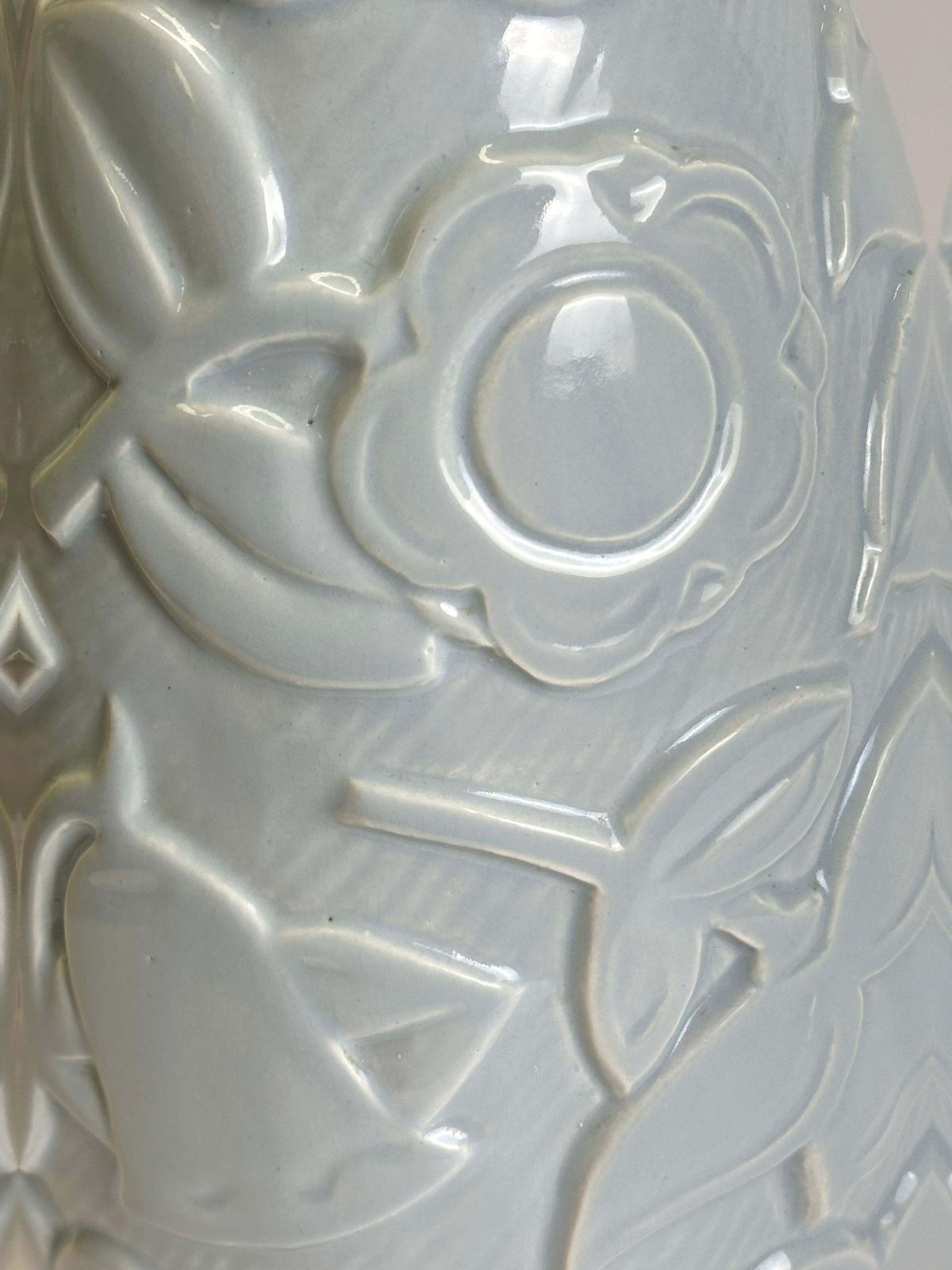 Art Deco Pale Blue Faience Vase By St Clement, France, 1930s photo furniture