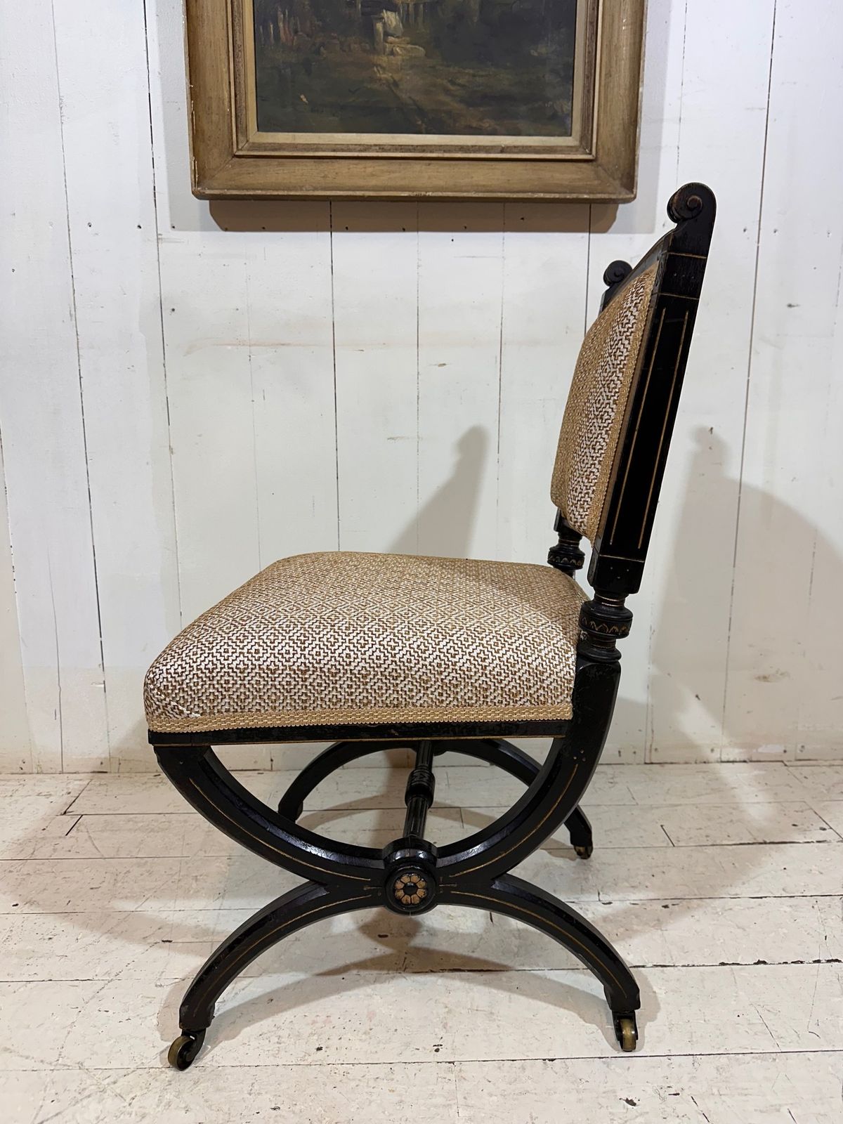 Fine Aesthetic Movement Matching Pair Of Chairs By James Lamb Of Manchester photo vinterior