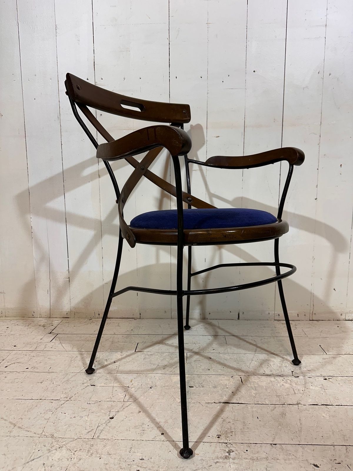 Retro Cross Banded Bistro Chair By Andy Thornton photo furniture