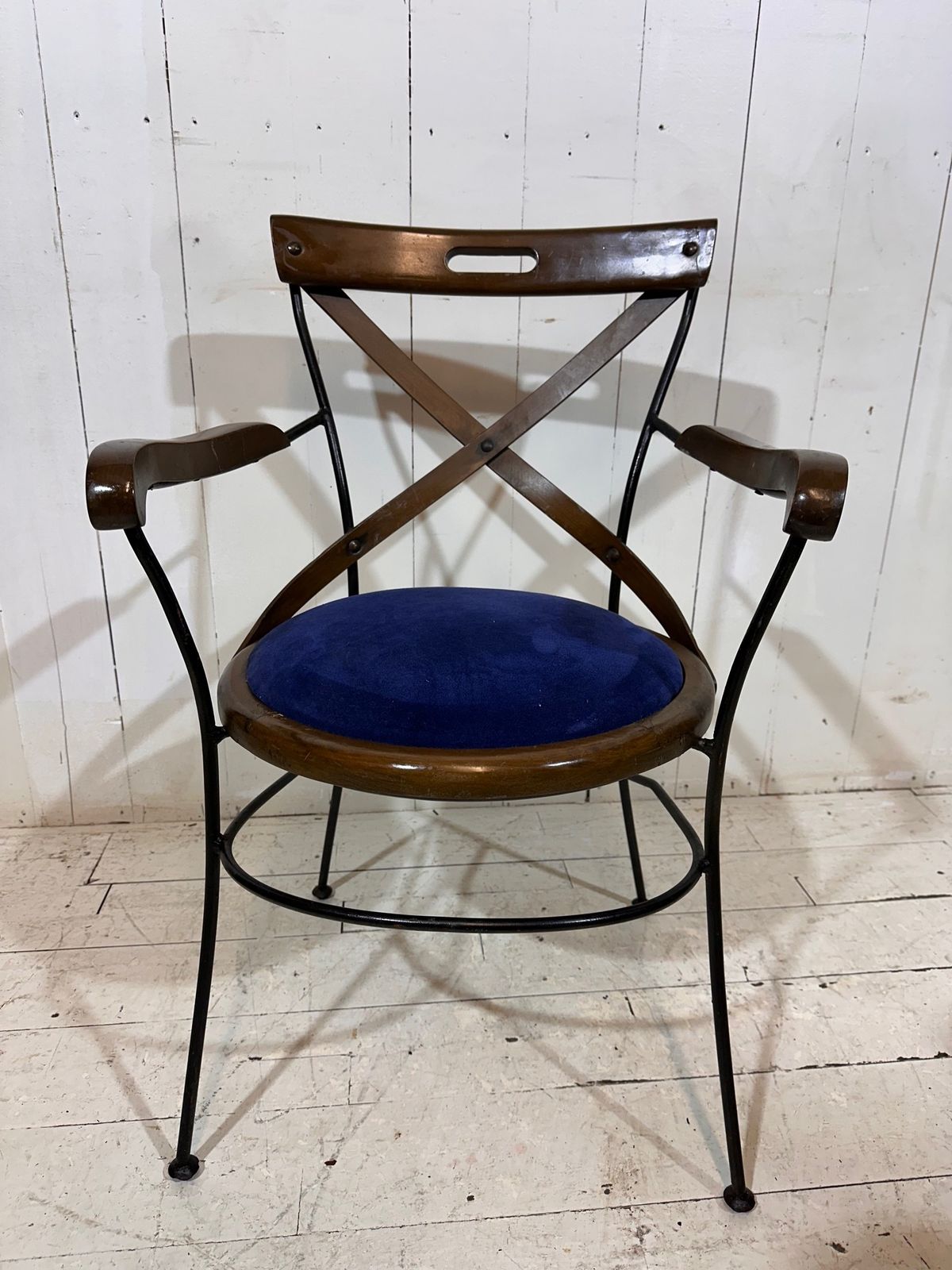 Retro Cross Banded Bistro Chair By Andy Thornton photo Furniture