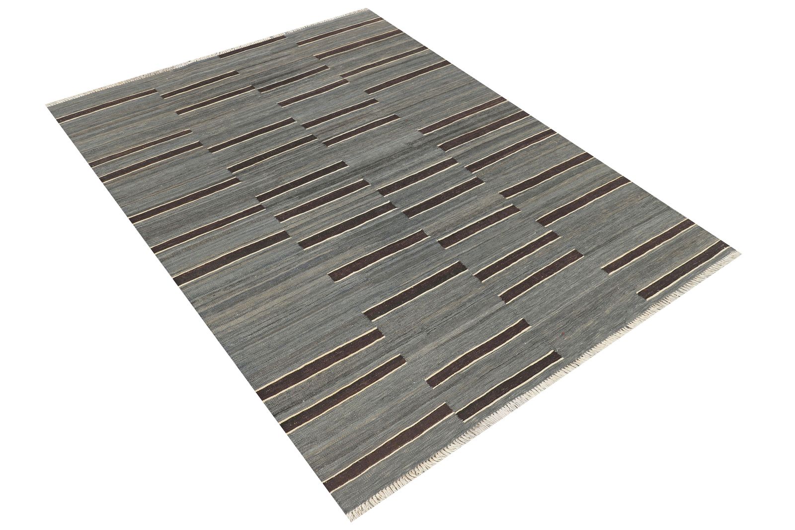 Handmade Contemporary Geometric Kilim Flatweave Rug, 152cm X 201cm photo furniture