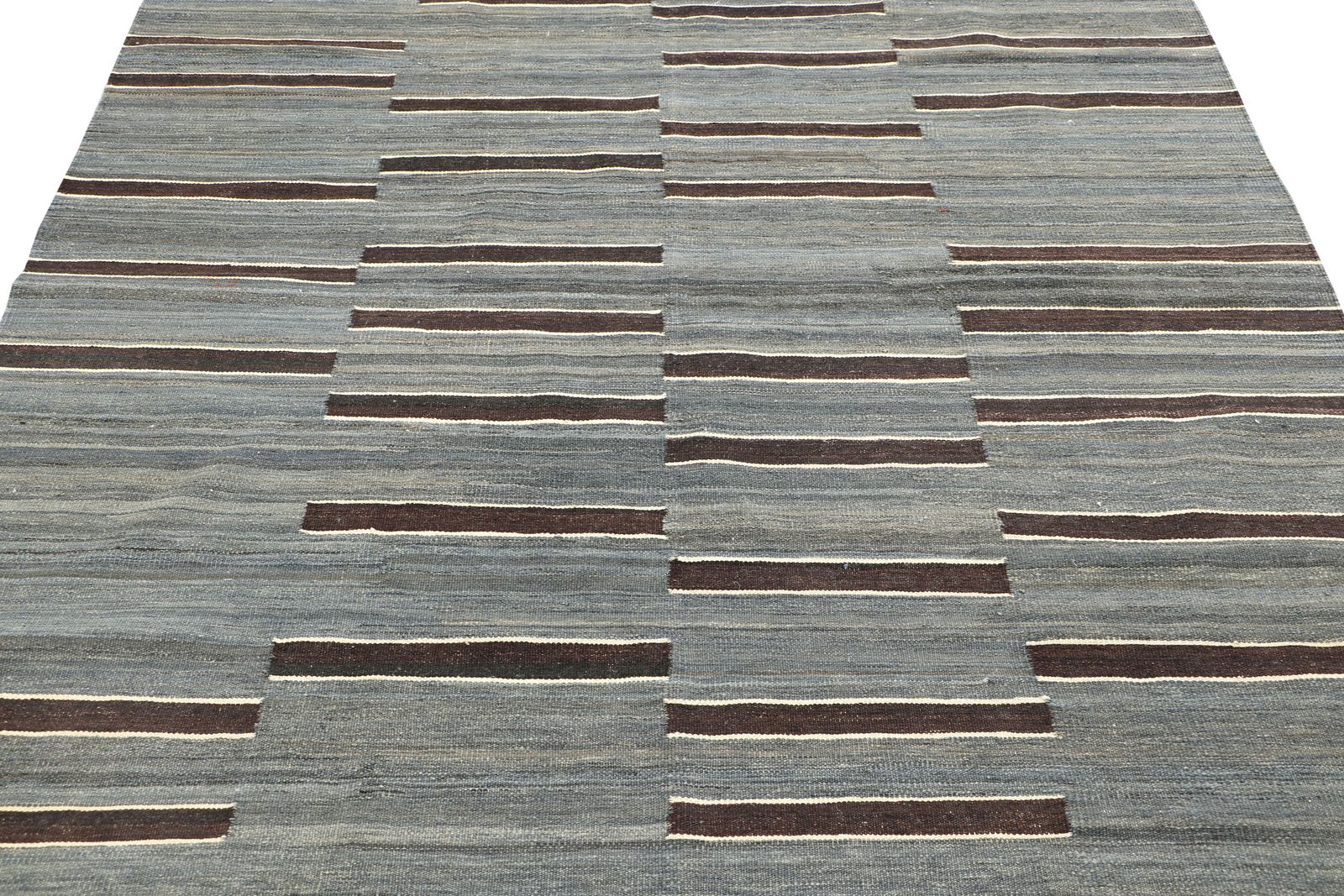 Handmade Contemporary Geometric Kilim Flatweave Rug, 152cm X 201cm photo for sale