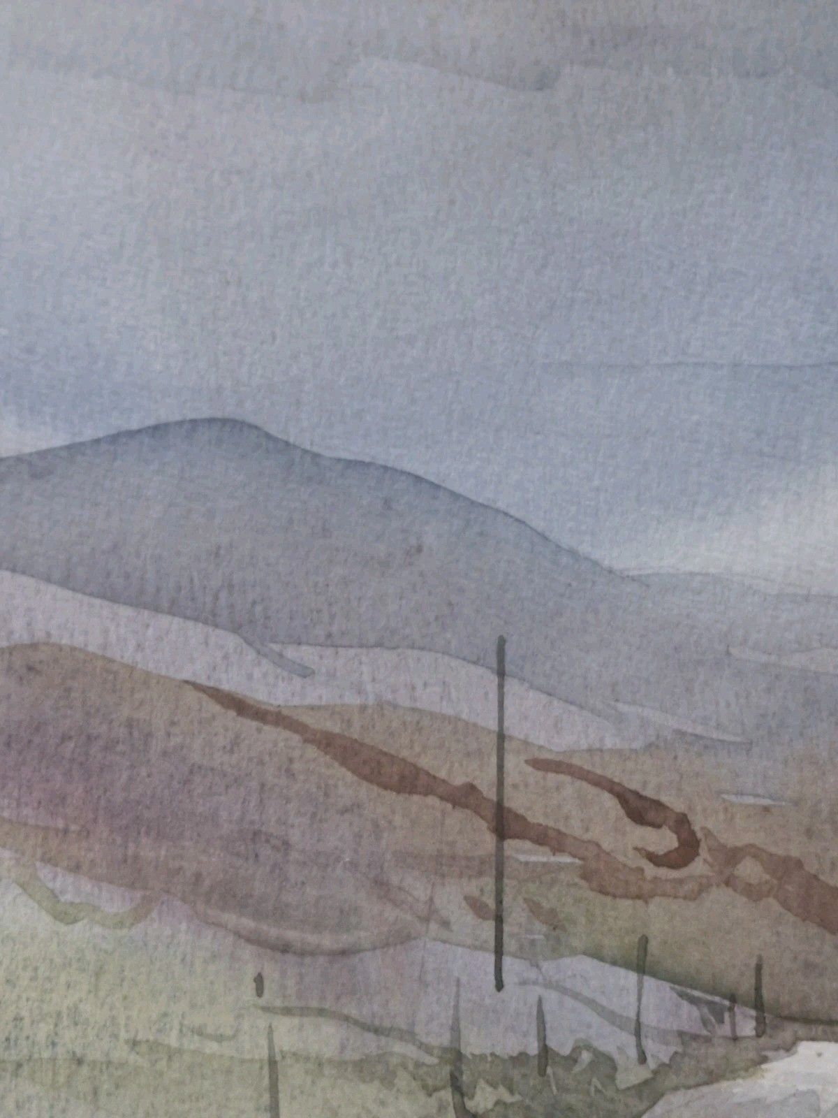 Art Vintage Alan Oliver Stamford Watercolour Crofters Cottage Highlands Scotland photo