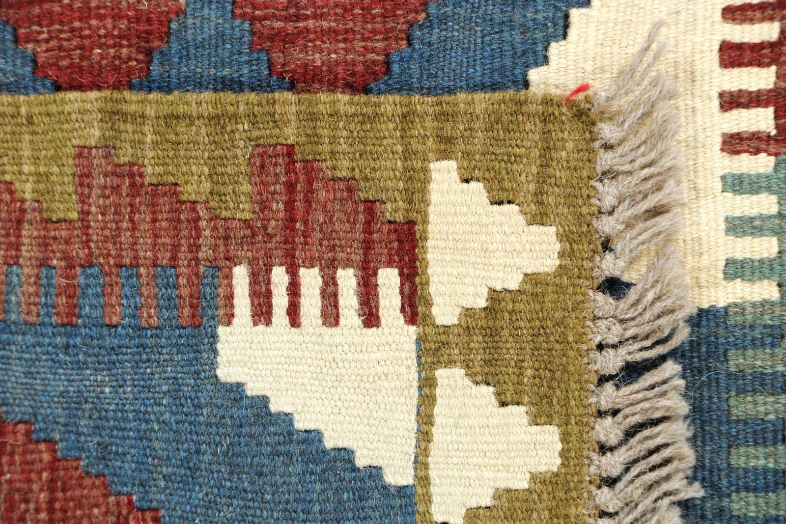 Multicolour Kilim Handwoven Wool Small Tribal Accent Rug photo vinterior