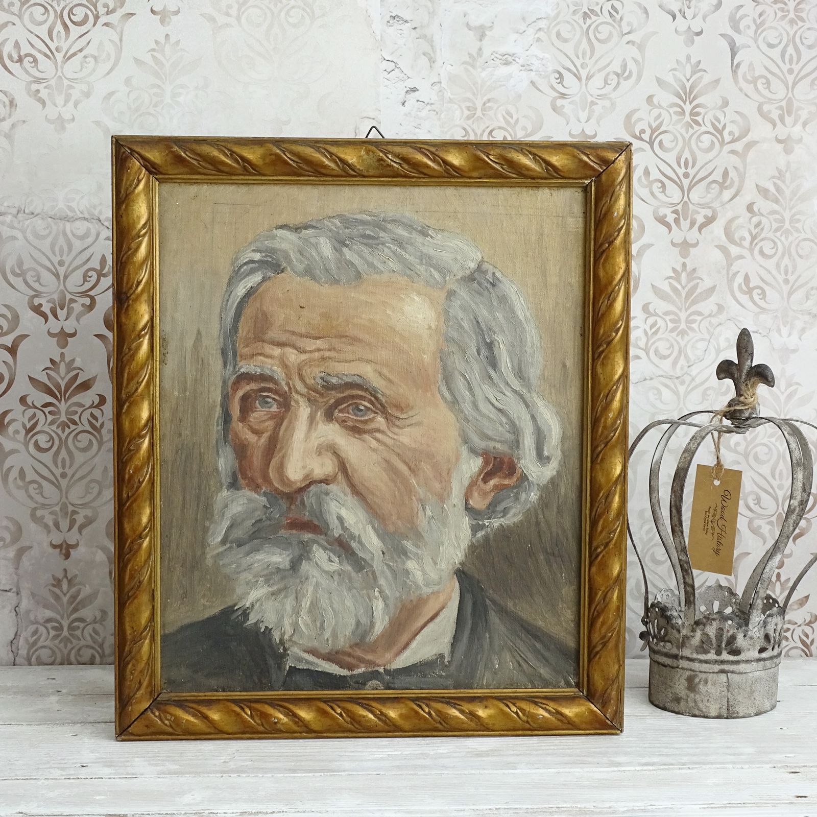 photo vinterior Peinture à l'huile d'époque, portrait de Giuseppe Verdi