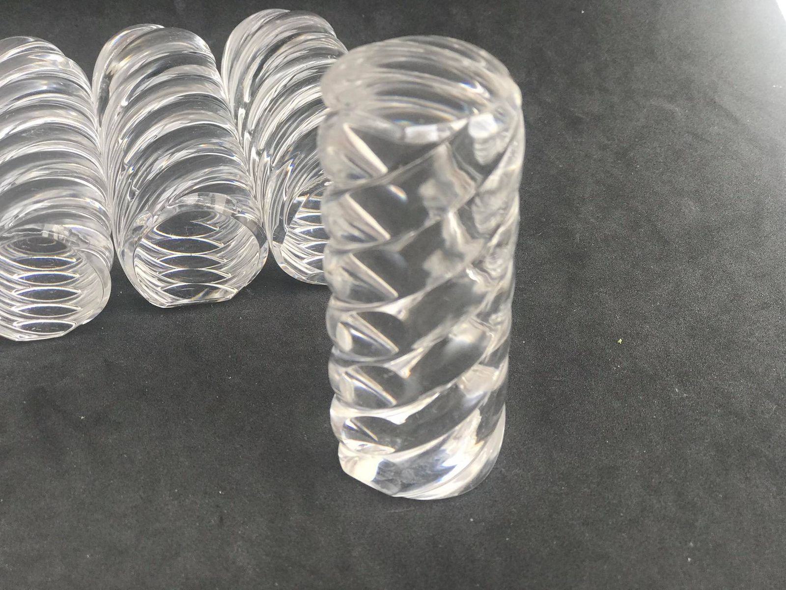 photo for sale Vintage Baccarat Crystal Knife Rests   Set Of 6 Art Deco Table Decor