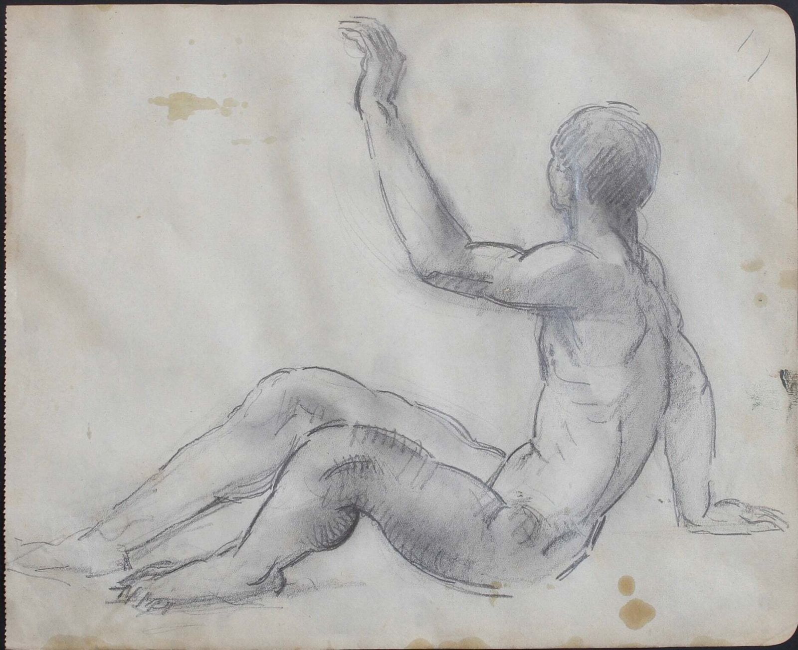'Study Of Male Nude' By Guillaume Dulac (Circa 1920s) photo furniture