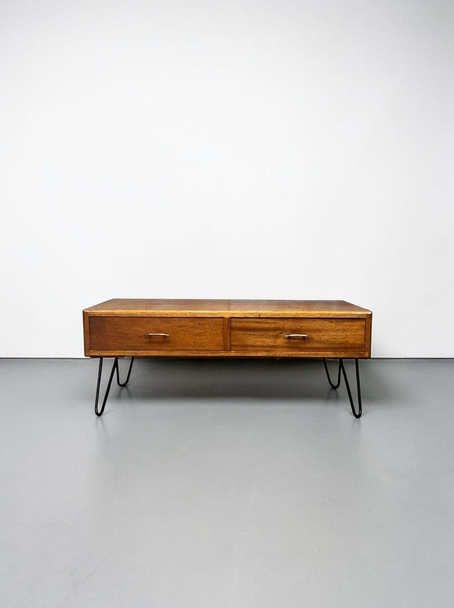 Mid Century Walnut Coffee Table Chest Of Drawers Mid Century Retro Walnut C1950s photo furniture