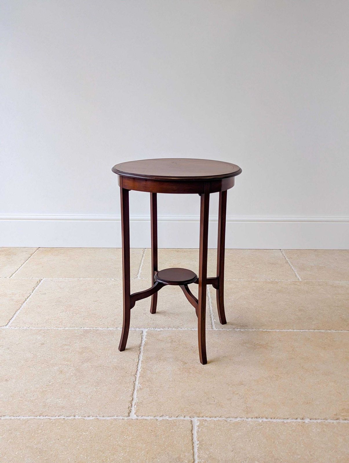 photo for sale Antique Edwardian Mahogany Circular Occasional Table C.1905