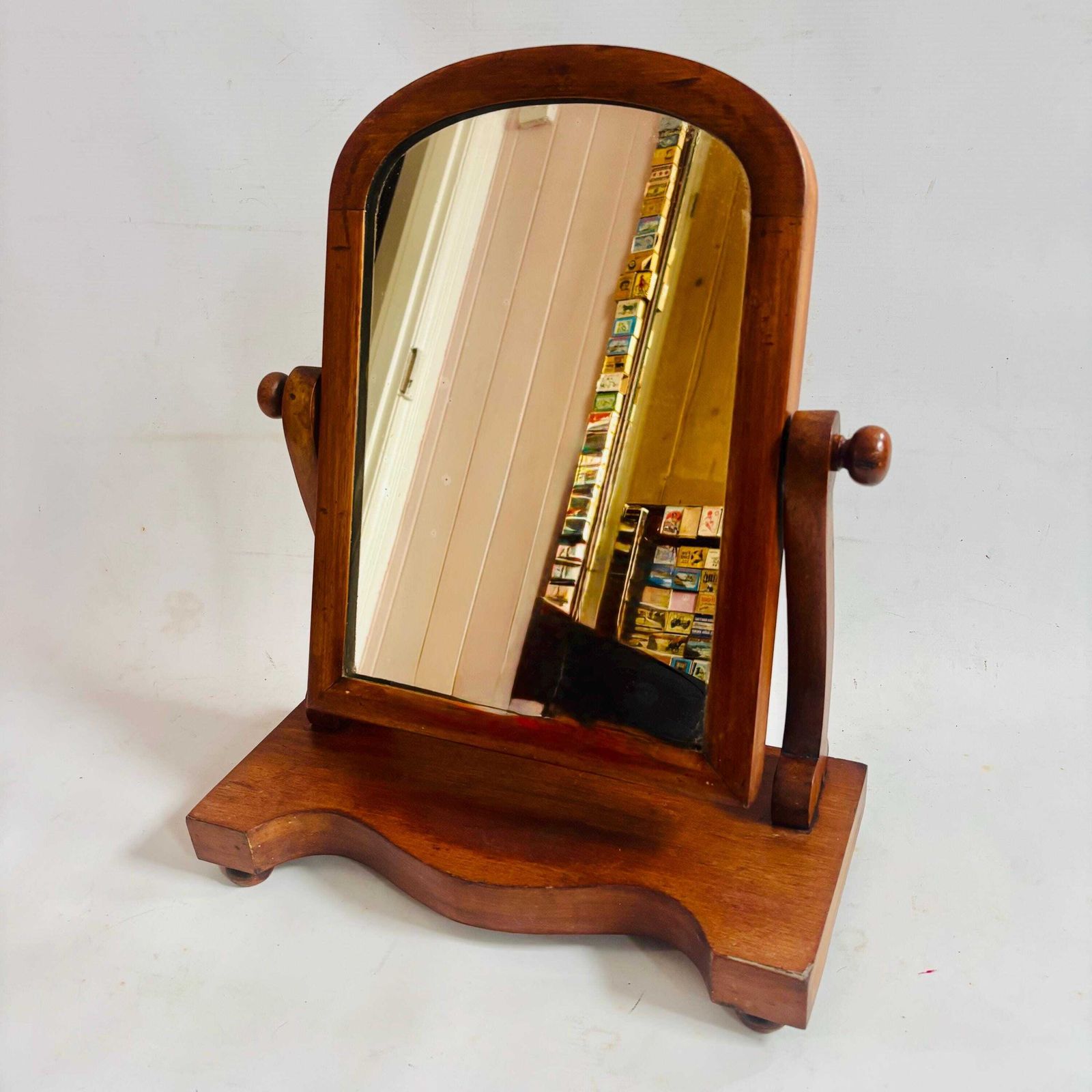 Miroir de coiffeuse d'époque victorienne en acajou massif, XIXe siècle photo buy