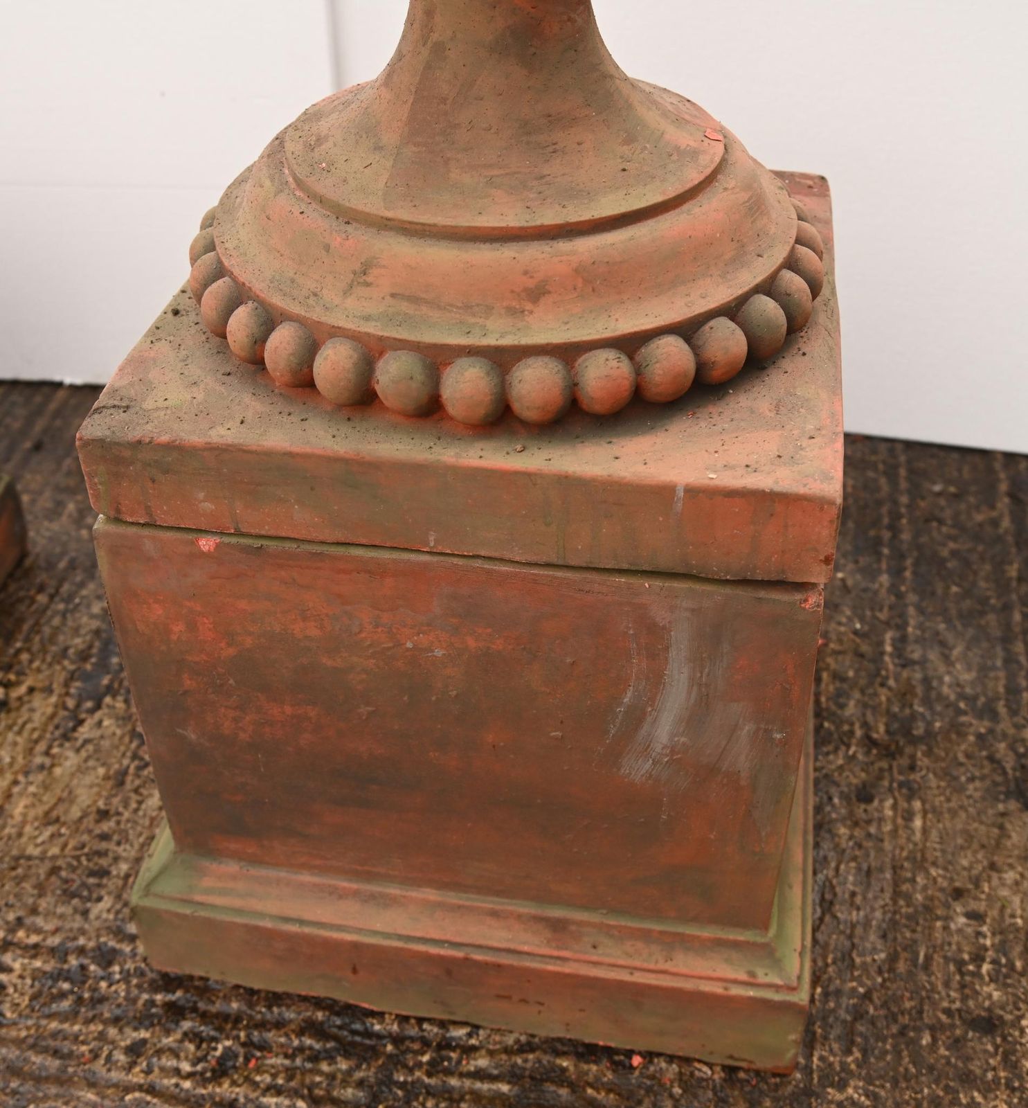 Pair Classical Terracotta Urns English Country Garden Rams Head photo furniture
