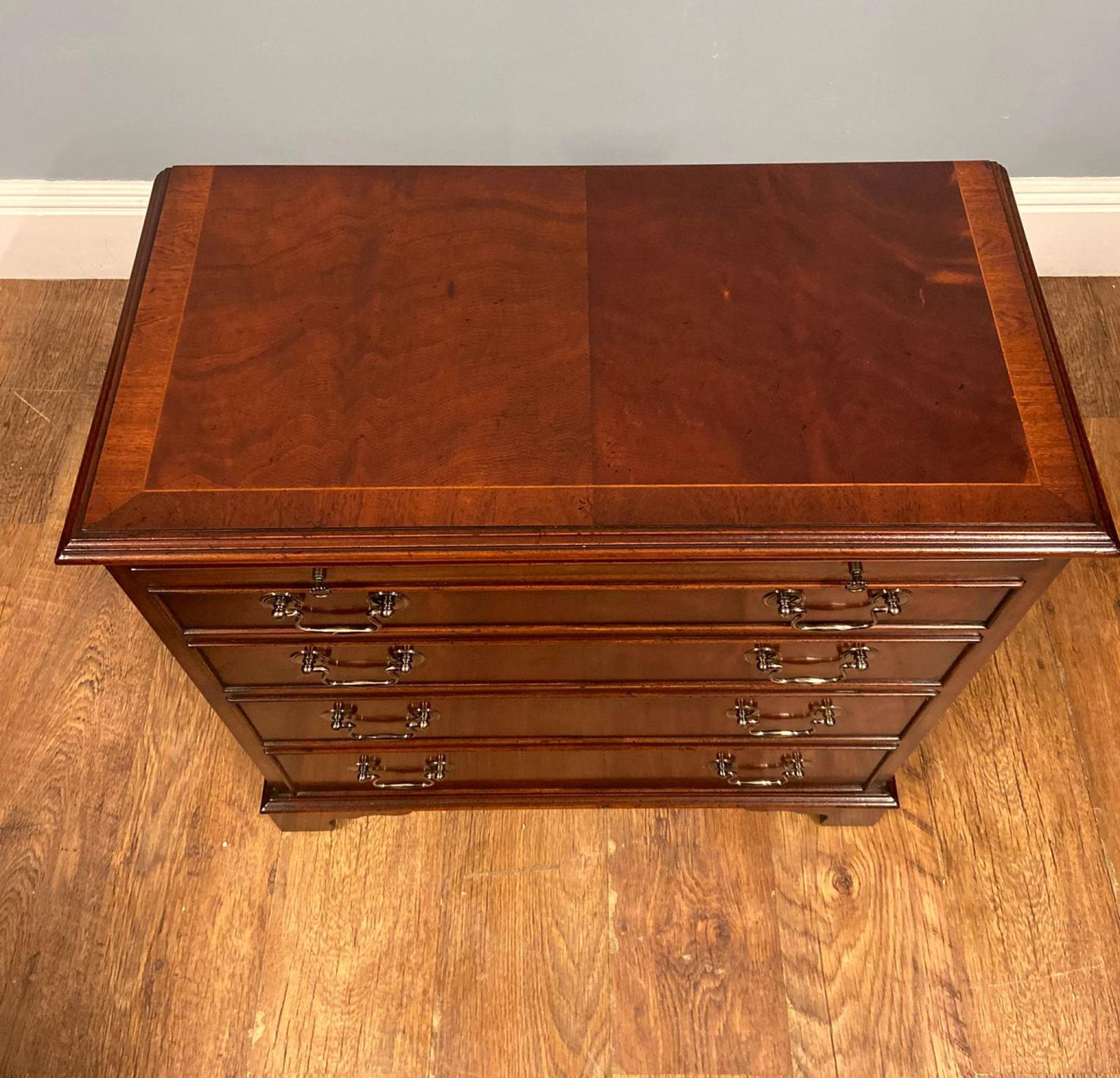 Pair Mahogany Bachelor Chests Bedside Cabinets Brushing Slide Georgian Revival photo furniture