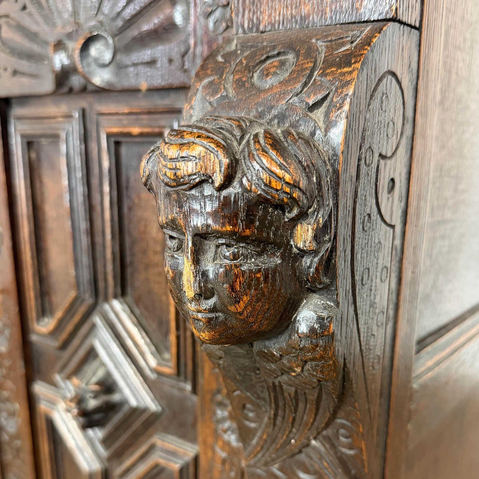 Antique 19th Century Carved Oak Cupboard | Antique Cupboard | Storage Cupboard | Antique Storage | Vintage Furniture photo Furniture