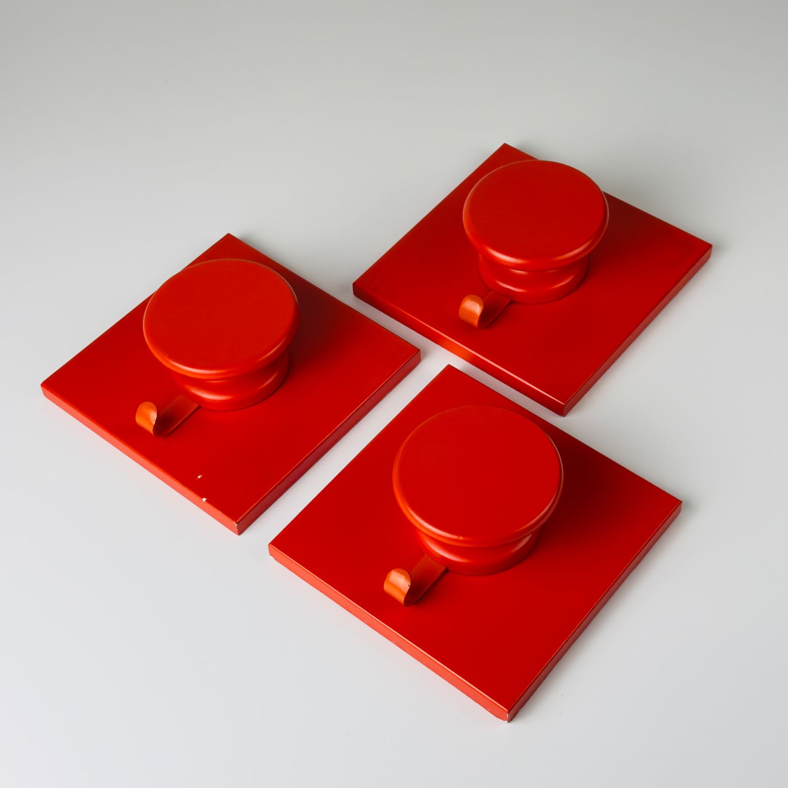 Mid Century Wall Hangers Space Age, Italy, 1980s, Set Of 3