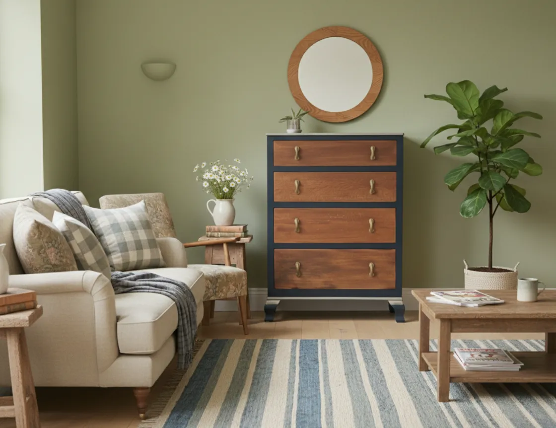 Tall Boy, Chest Of Drawers Refurbished photo furniture