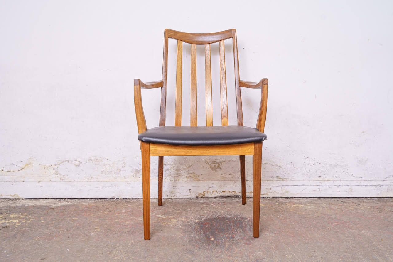 2 G Plan Mid Century Teak Carver Dining Chairs, Newly Upholstered photo 325.0