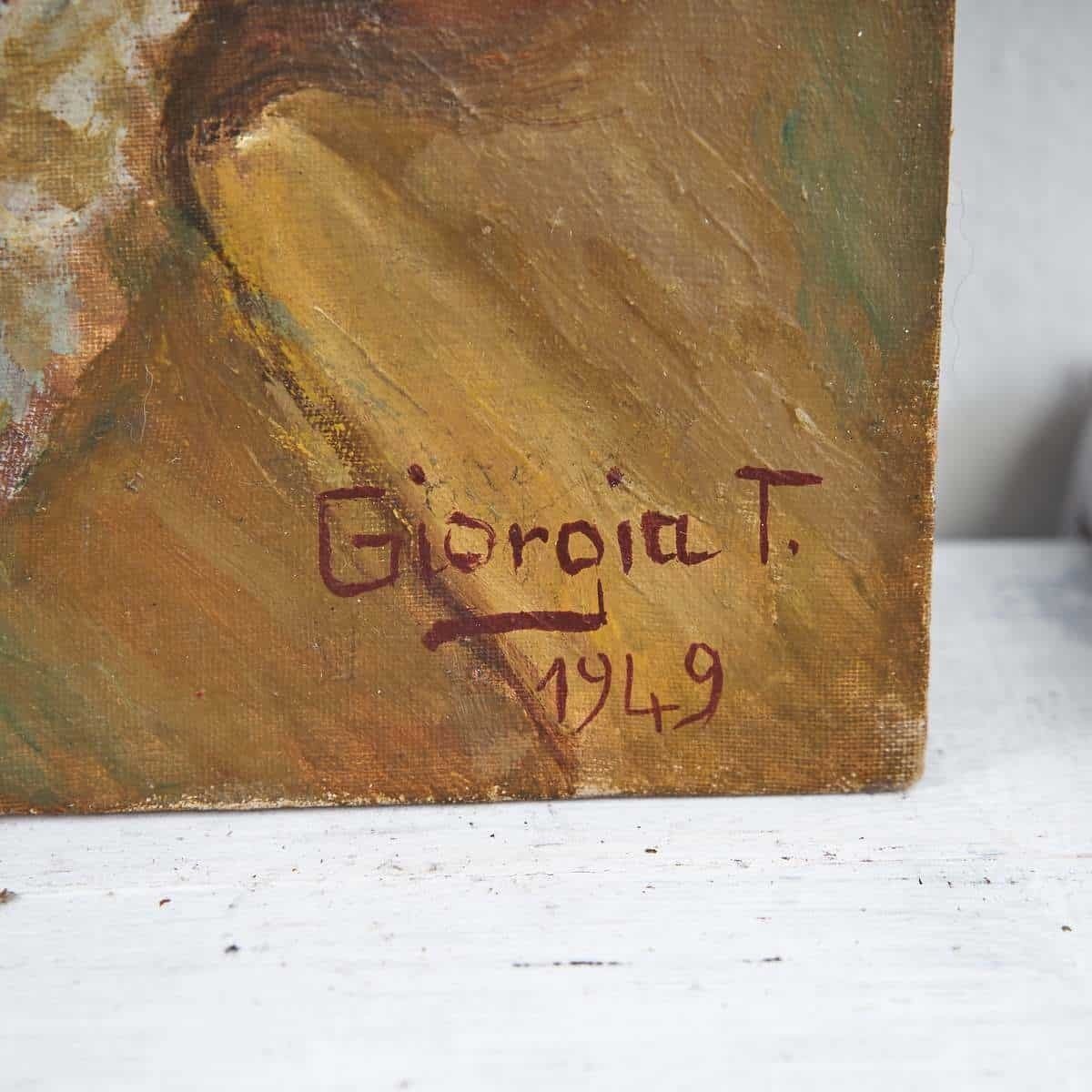 Oil Painting Giorgia T. 1949, Mountain Road photo furniture