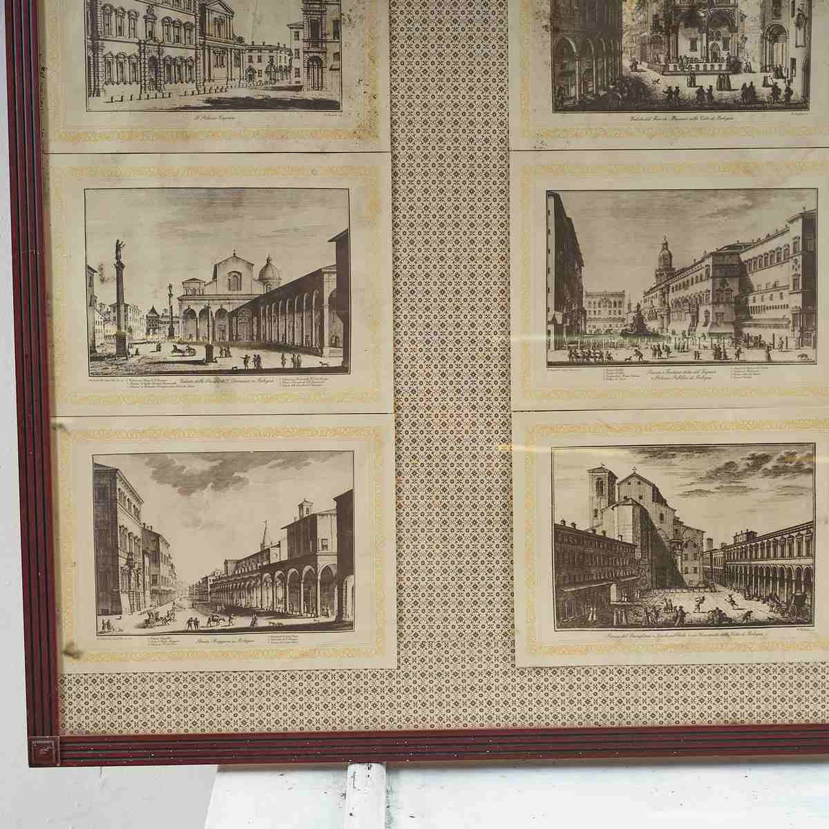 Vintage Prenten Van De Stad Bologna photo furniture