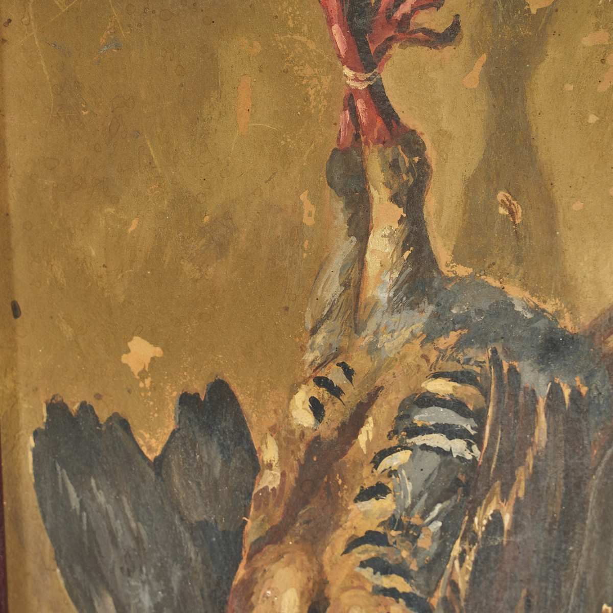 Oil On Panel By V. Giordani Still Life With Birds, 1940s – 1950s photo for sale