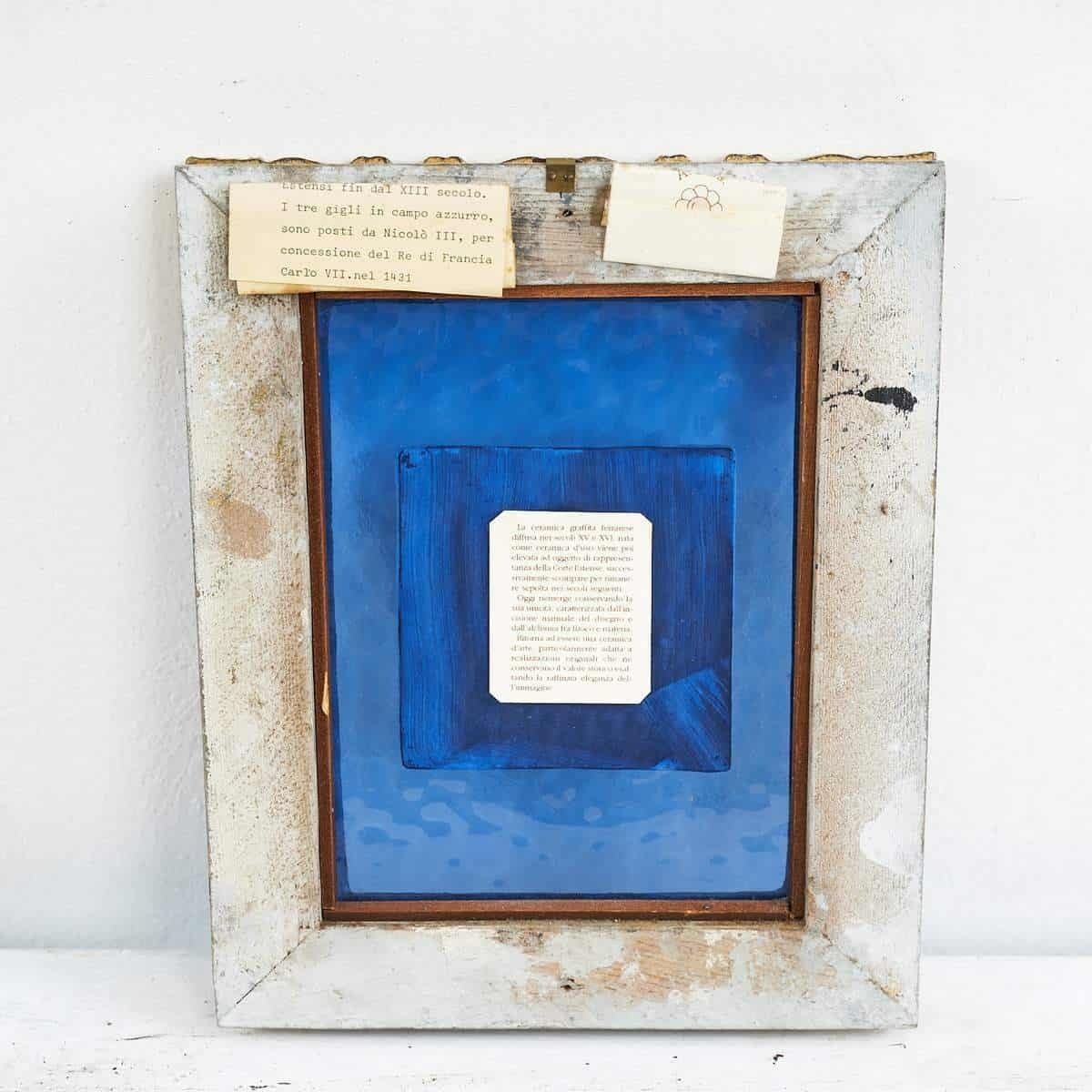 House Of Este Coat Of Arms Ceramic Frame, 19th Century photo furniture